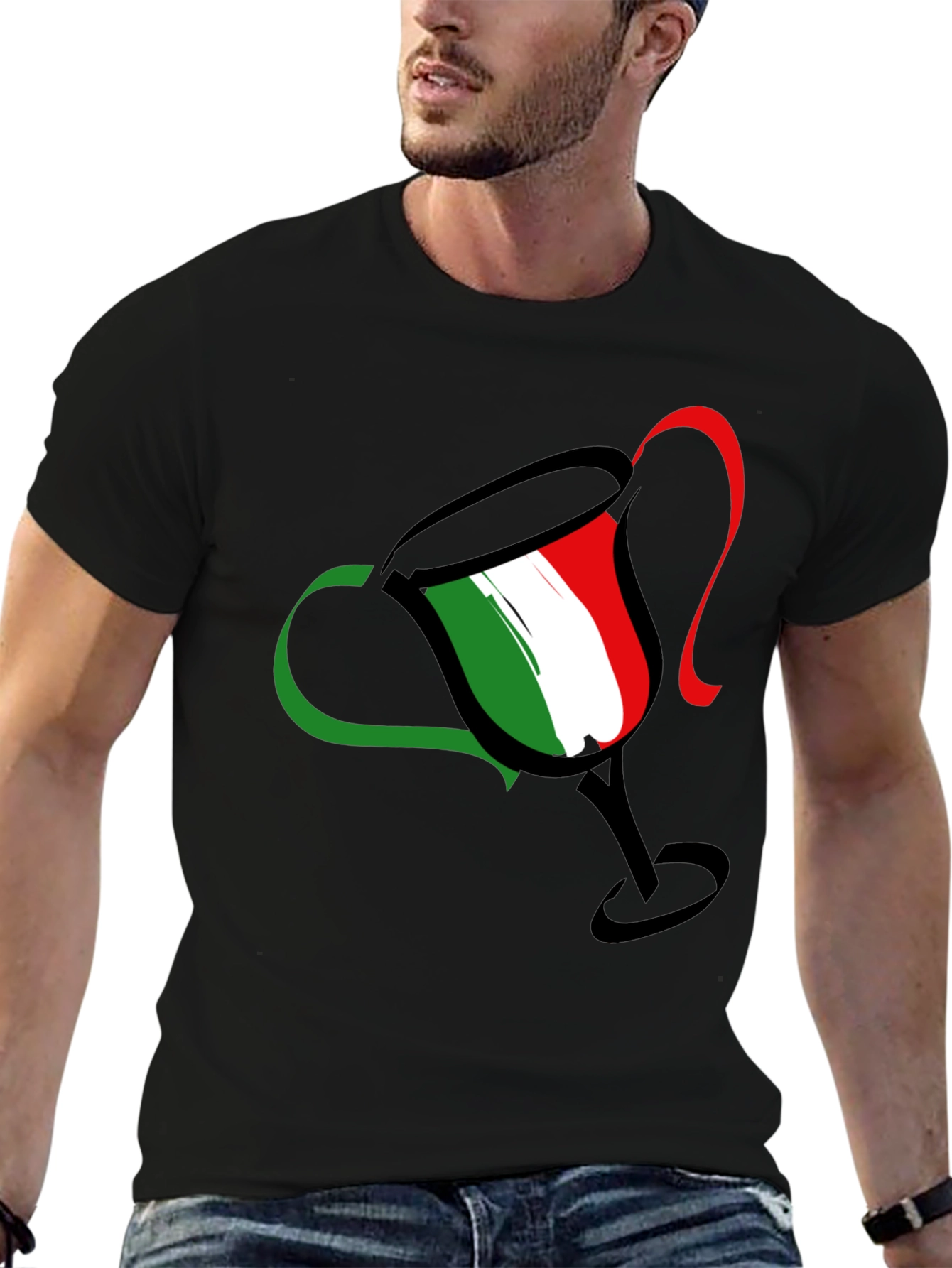 Italian Pride Tee - Trophy Design - Black T-Shirt