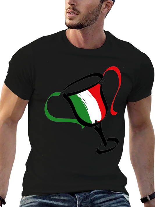 Italian Pride Tee - Trophy Design - Black T-Shirt
