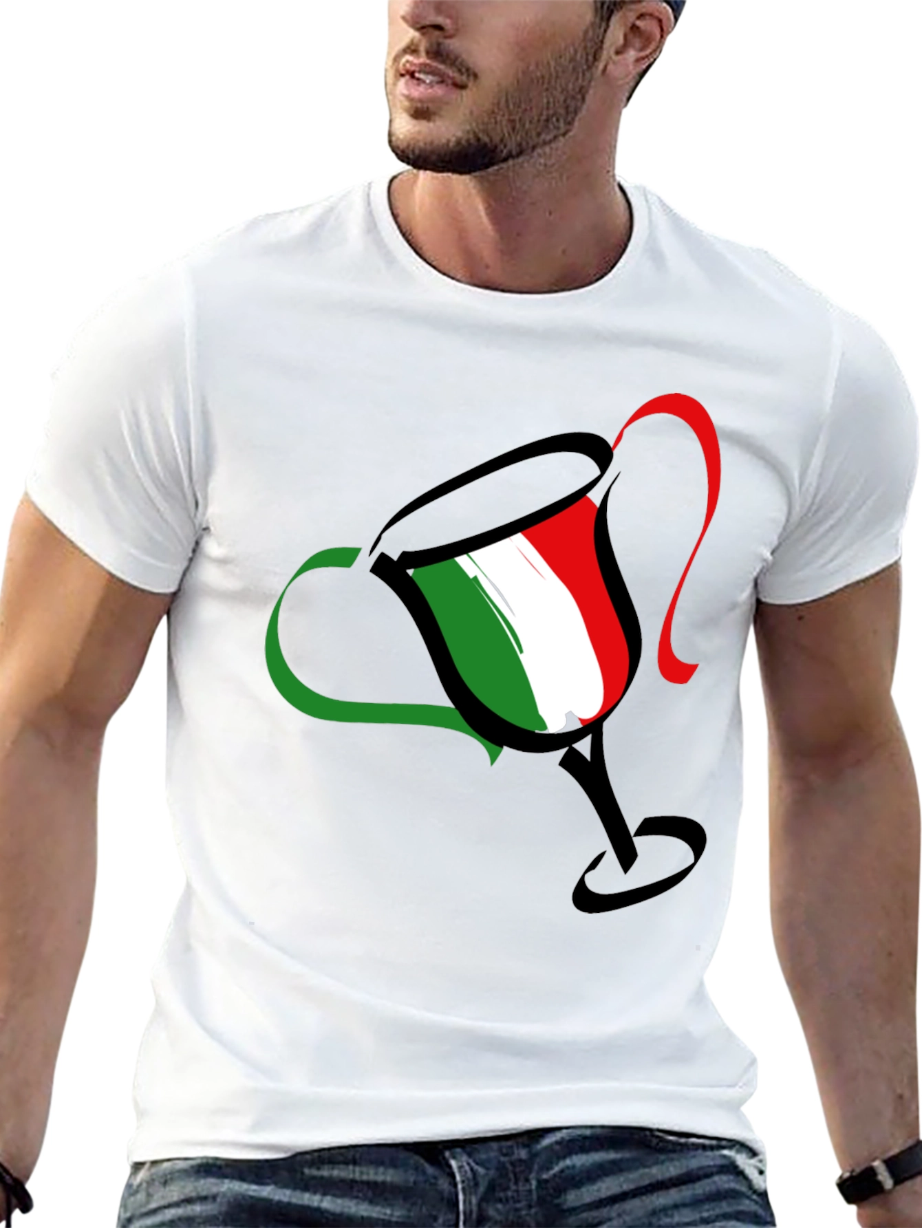 Italian Pride Tee - Trophy Design - Black T-Shirt