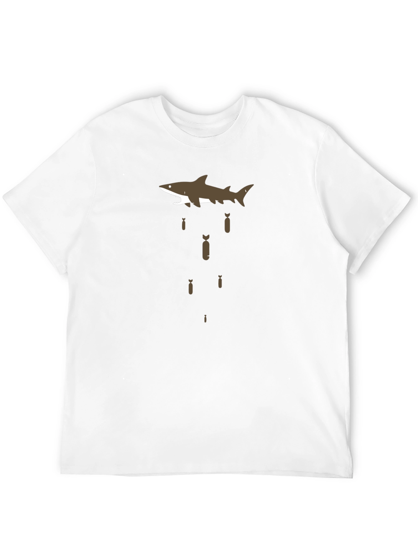 Shark Bombing Graphic Tee - Black Cotton T-Shirt