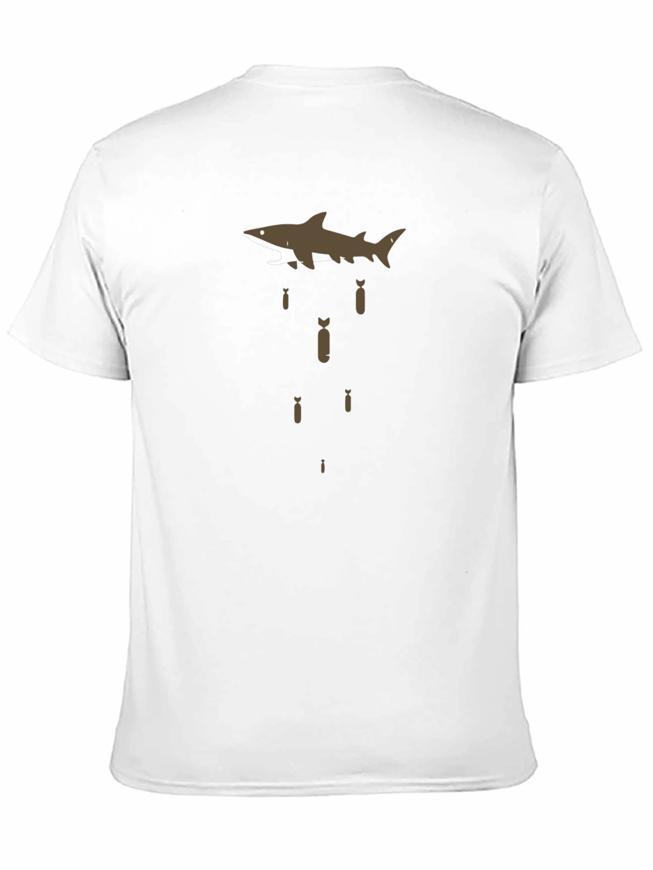 Shark Bombing Graphic Tee - Black Cotton T-Shirt
