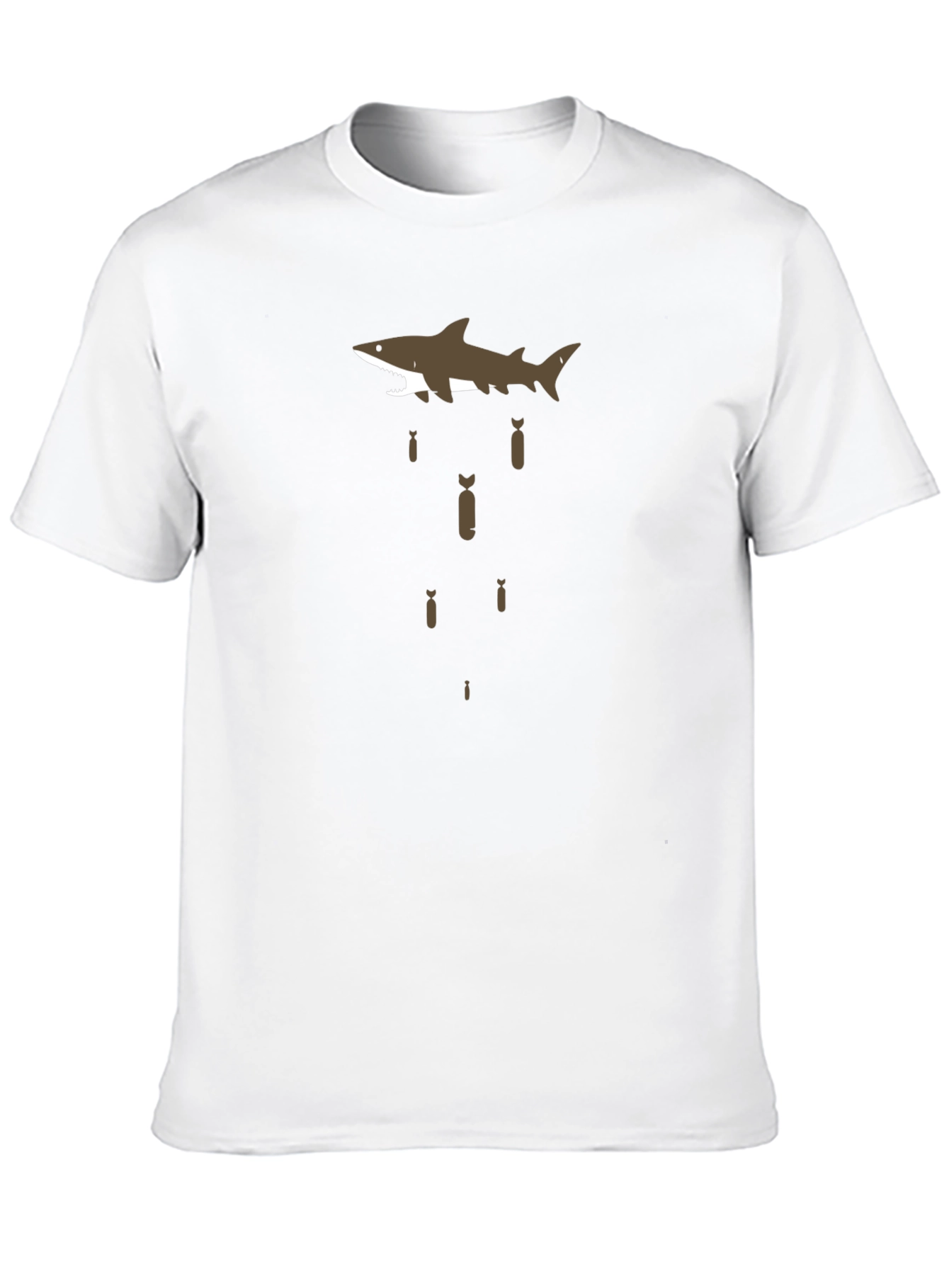 Shark Bombing Graphic Tee - Black Cotton T-Shirt