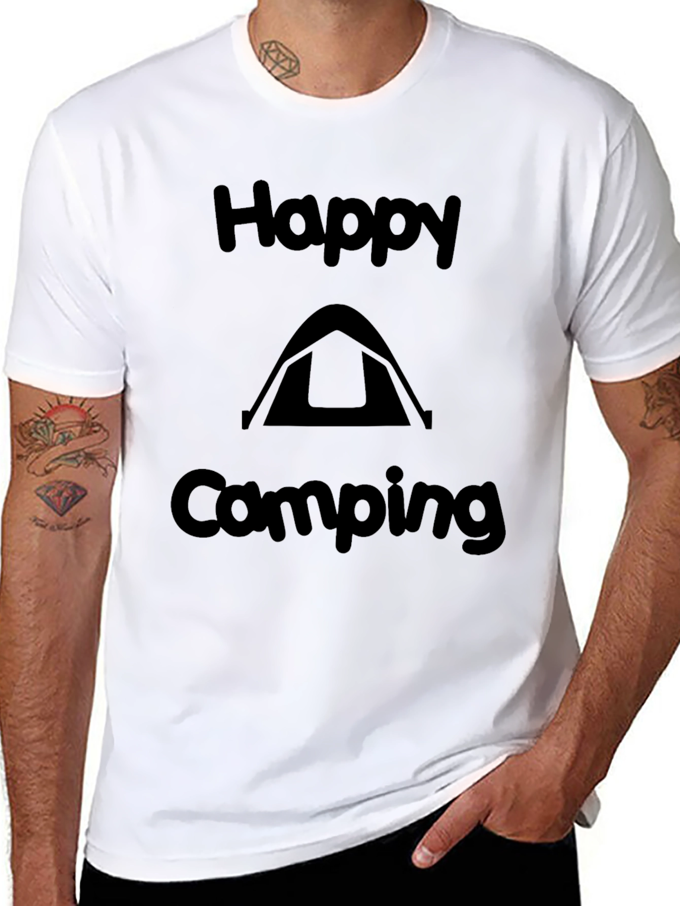 Happy Camping Graphic Tee - Adventure Ready T-Shirt