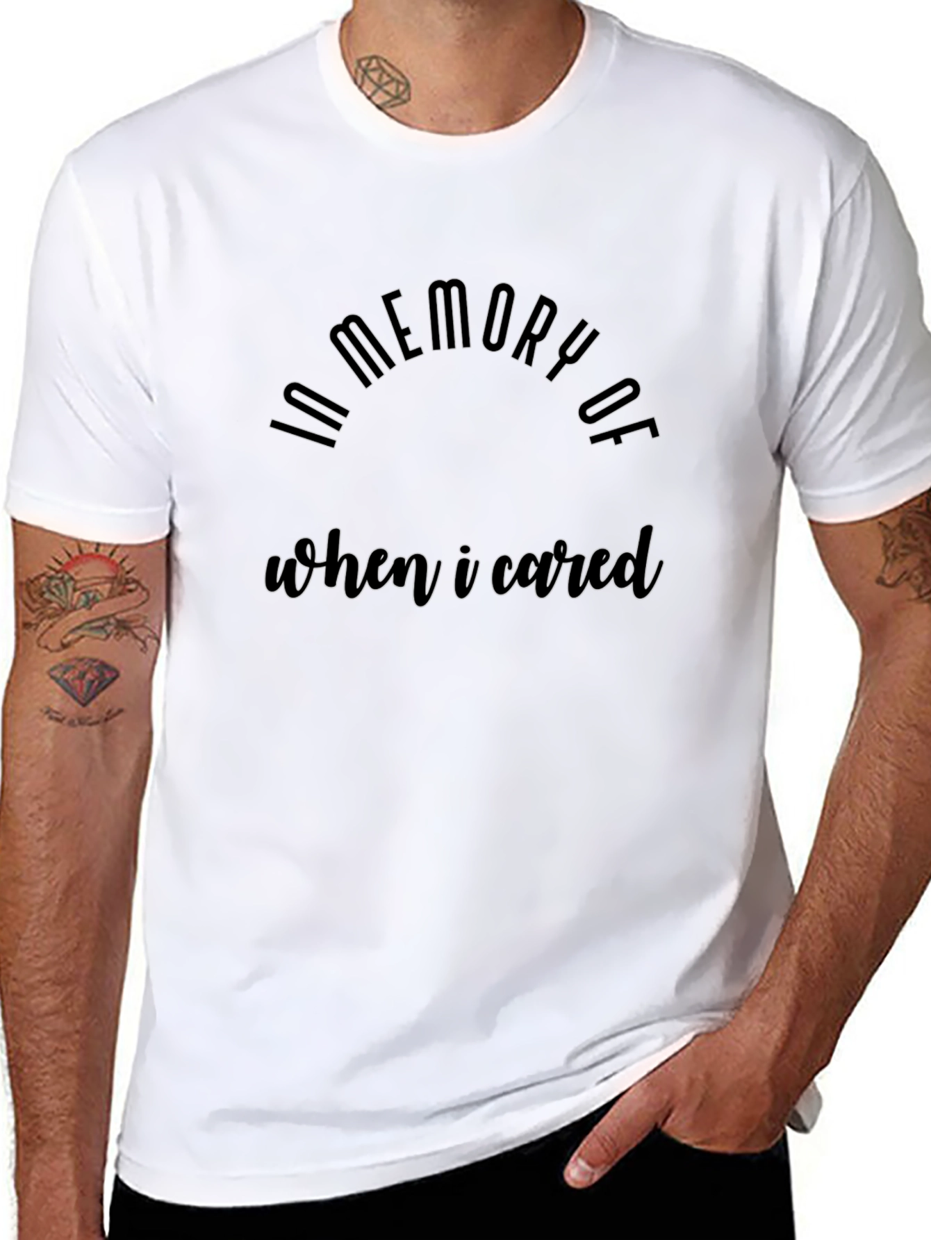 In Memory Of When I Cared Black Tee