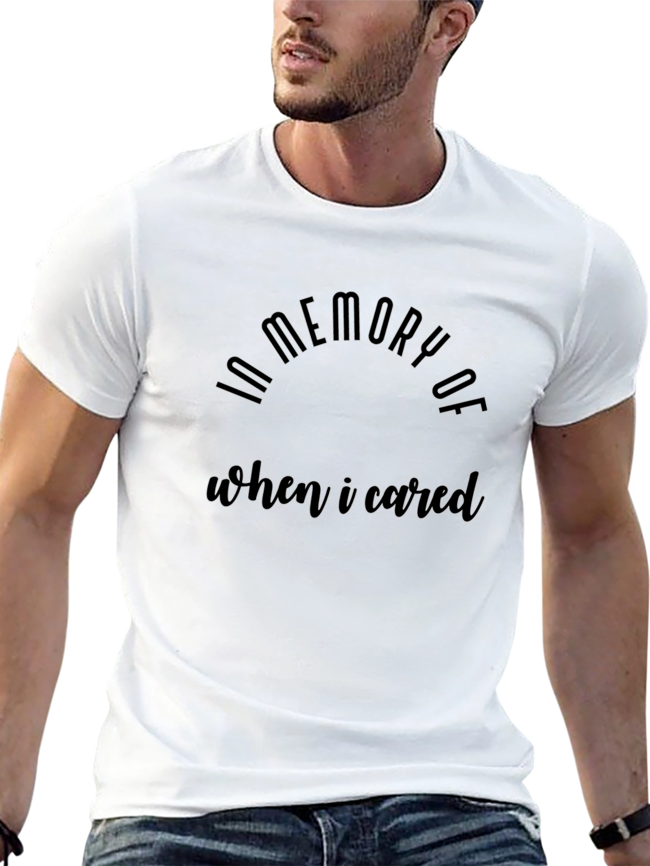 In Memory Of When I Cared Black Tee