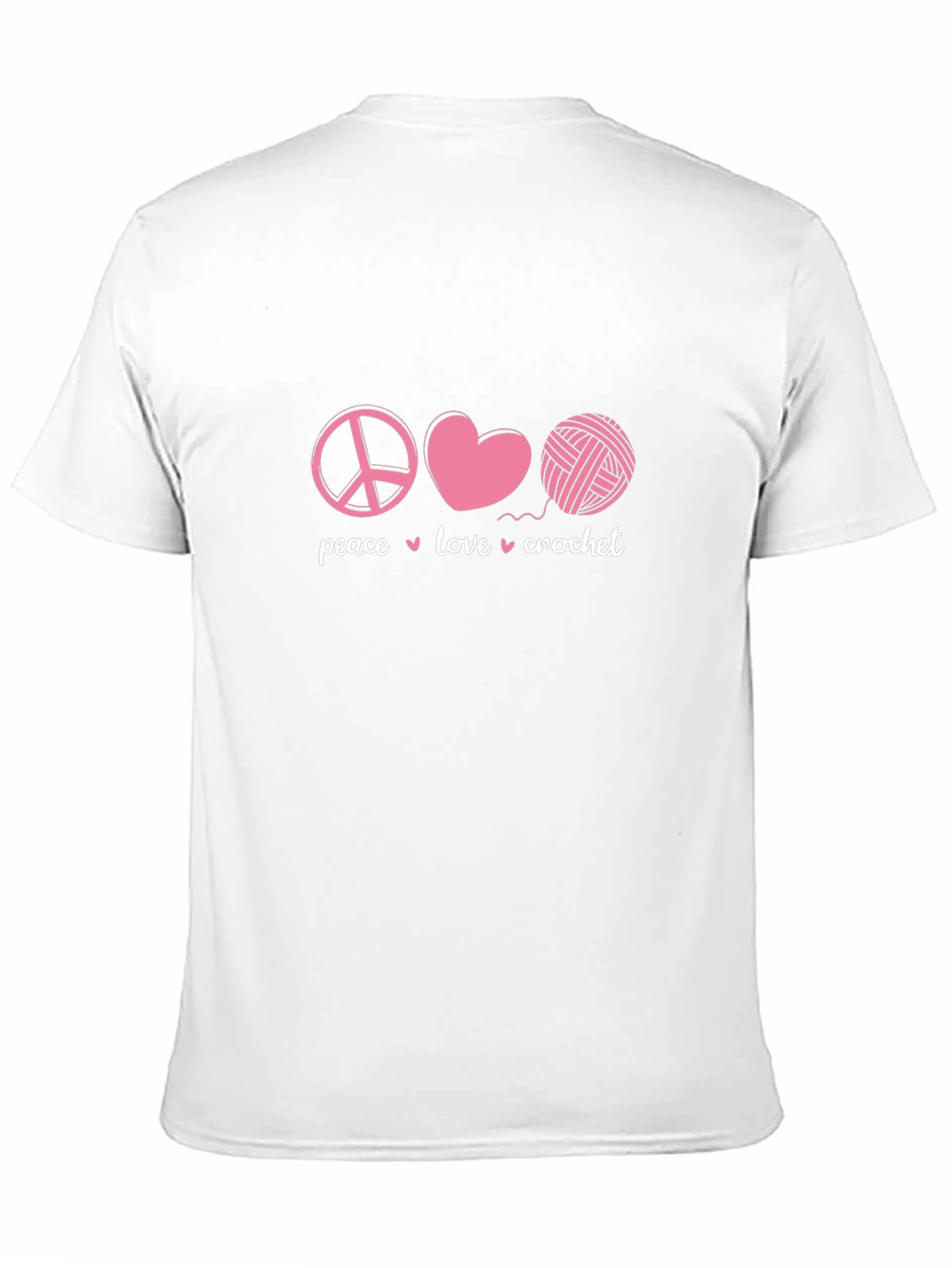 Peace Love Crochet Graphic T-Shirt