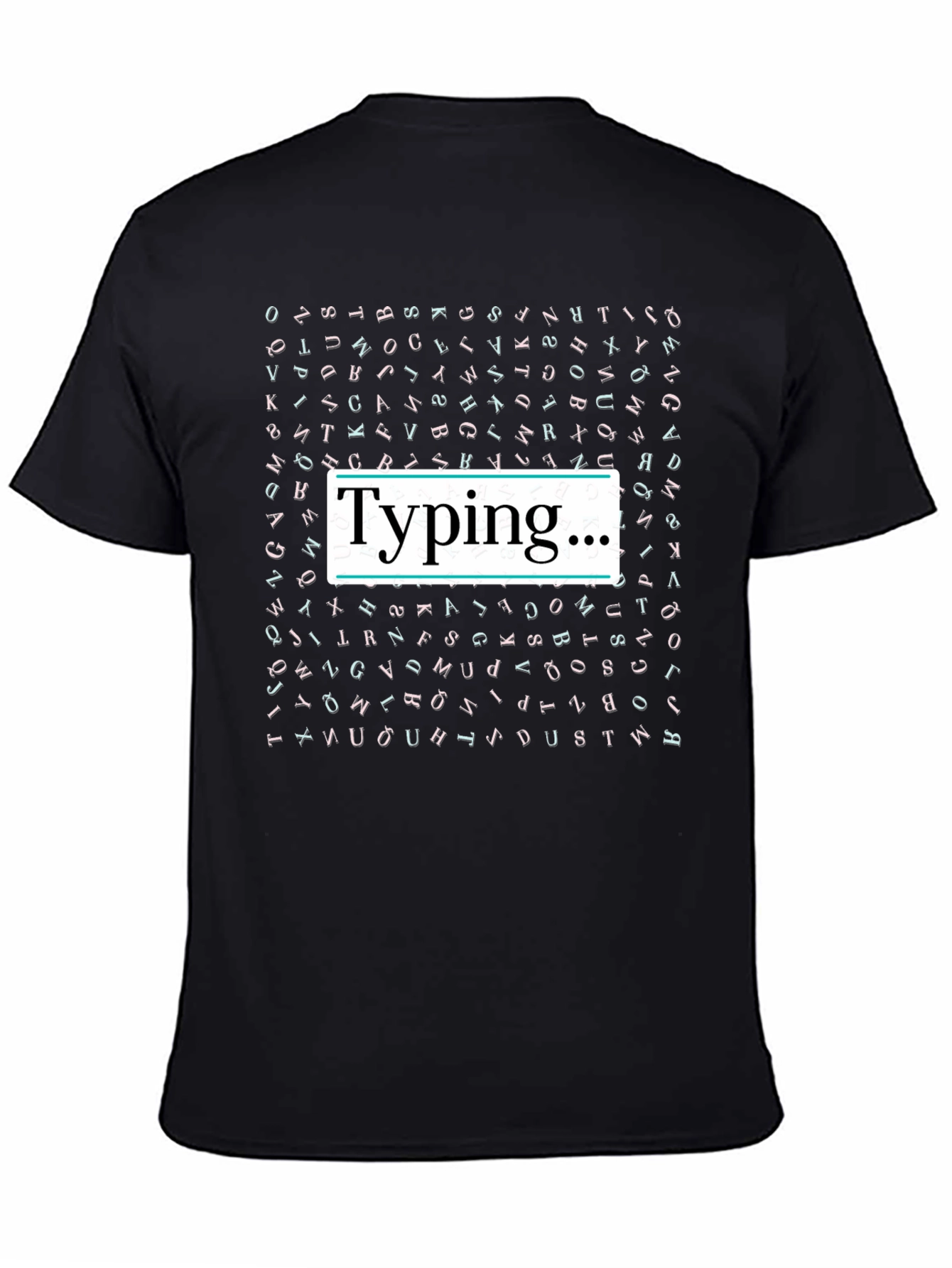 Typing... Black Graphic T-Shirt