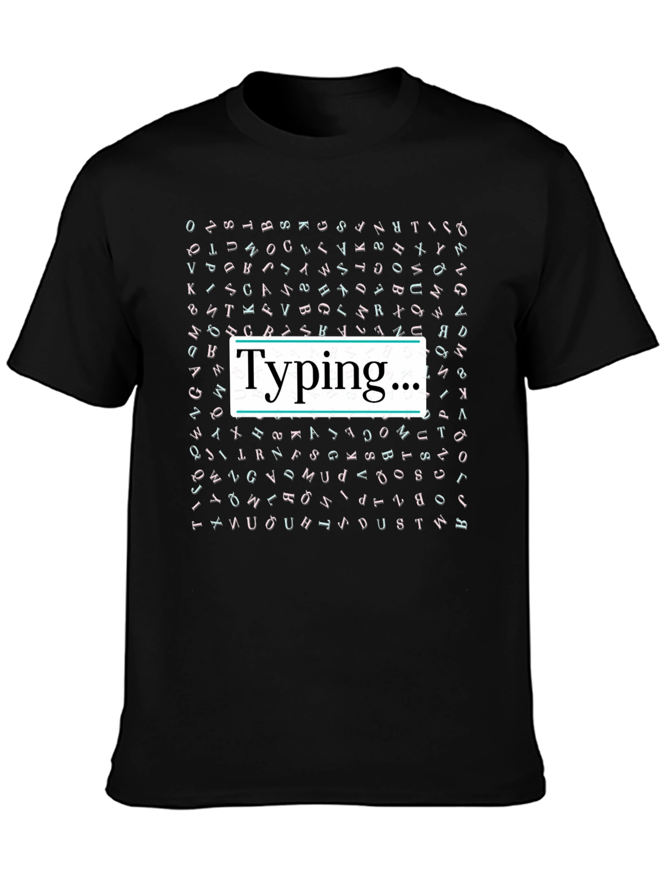 Typing... Black Graphic T-Shirt
