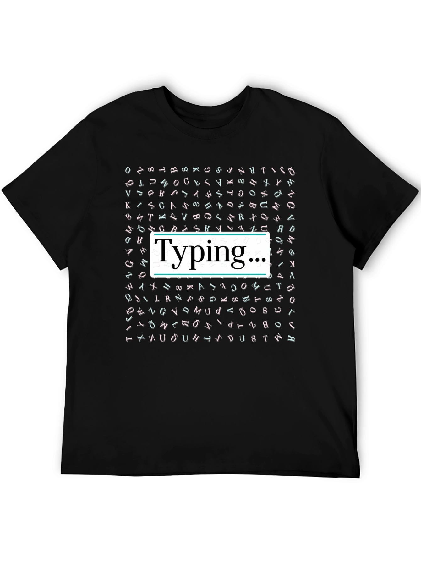 Typing... Black Graphic T-Shirt