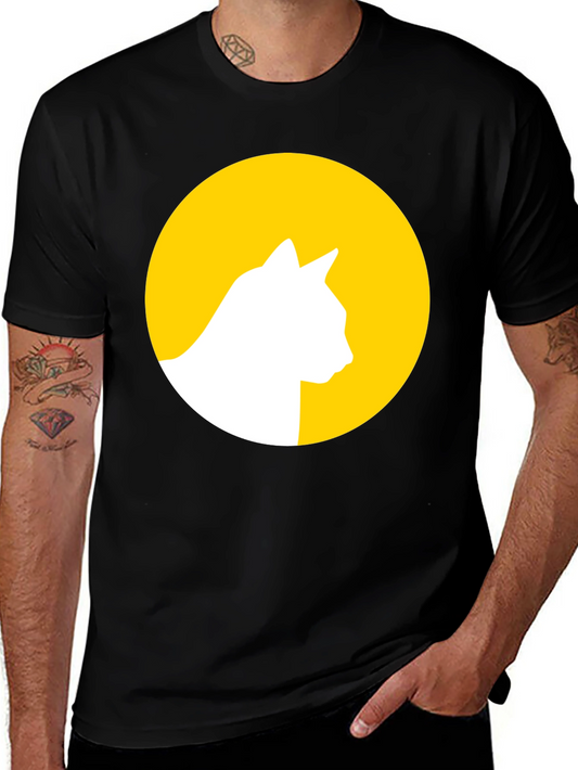 Cat Silhouette Moon Graphic Tee