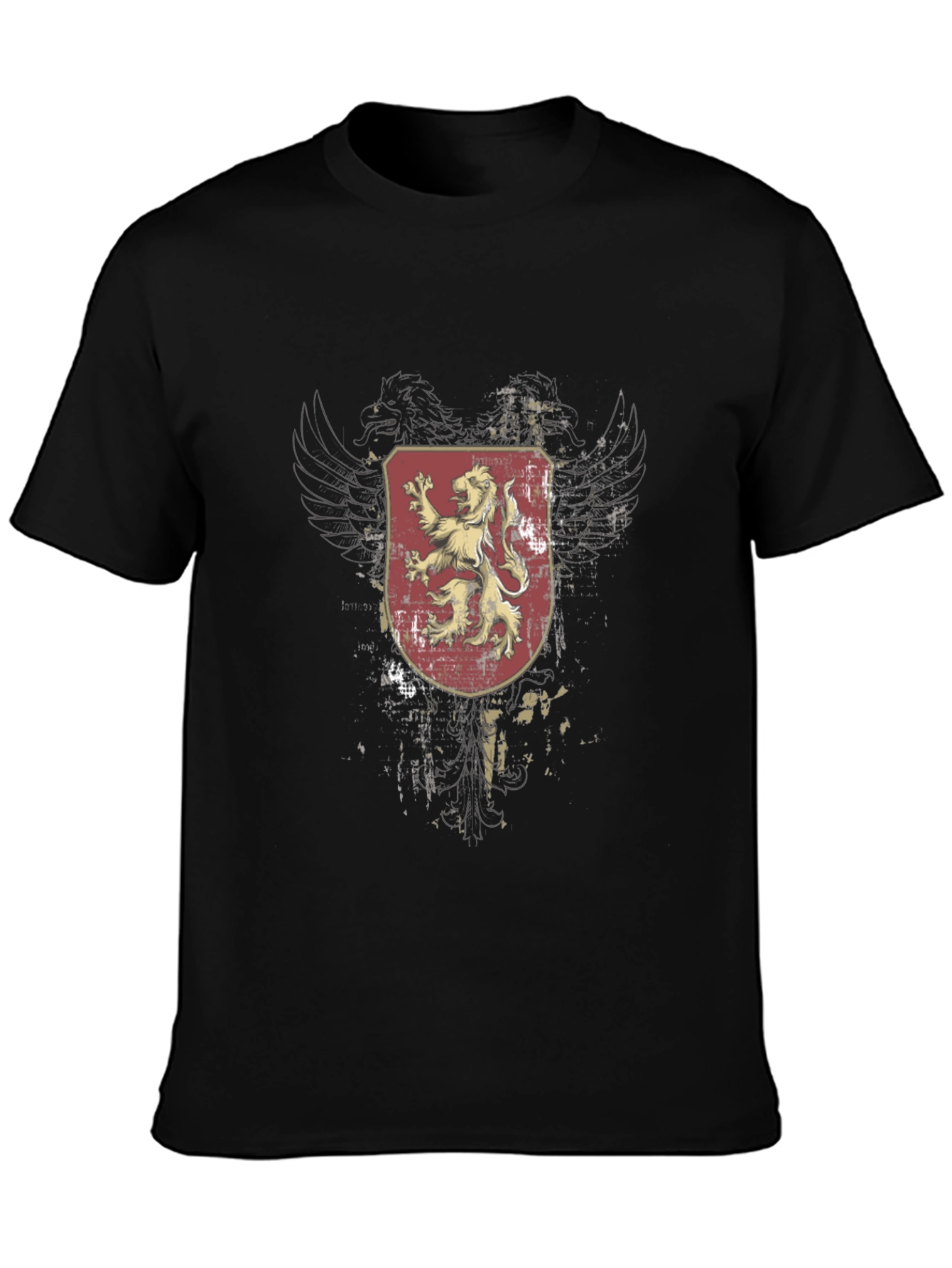Lion Crest Graphic Black T-Shirt