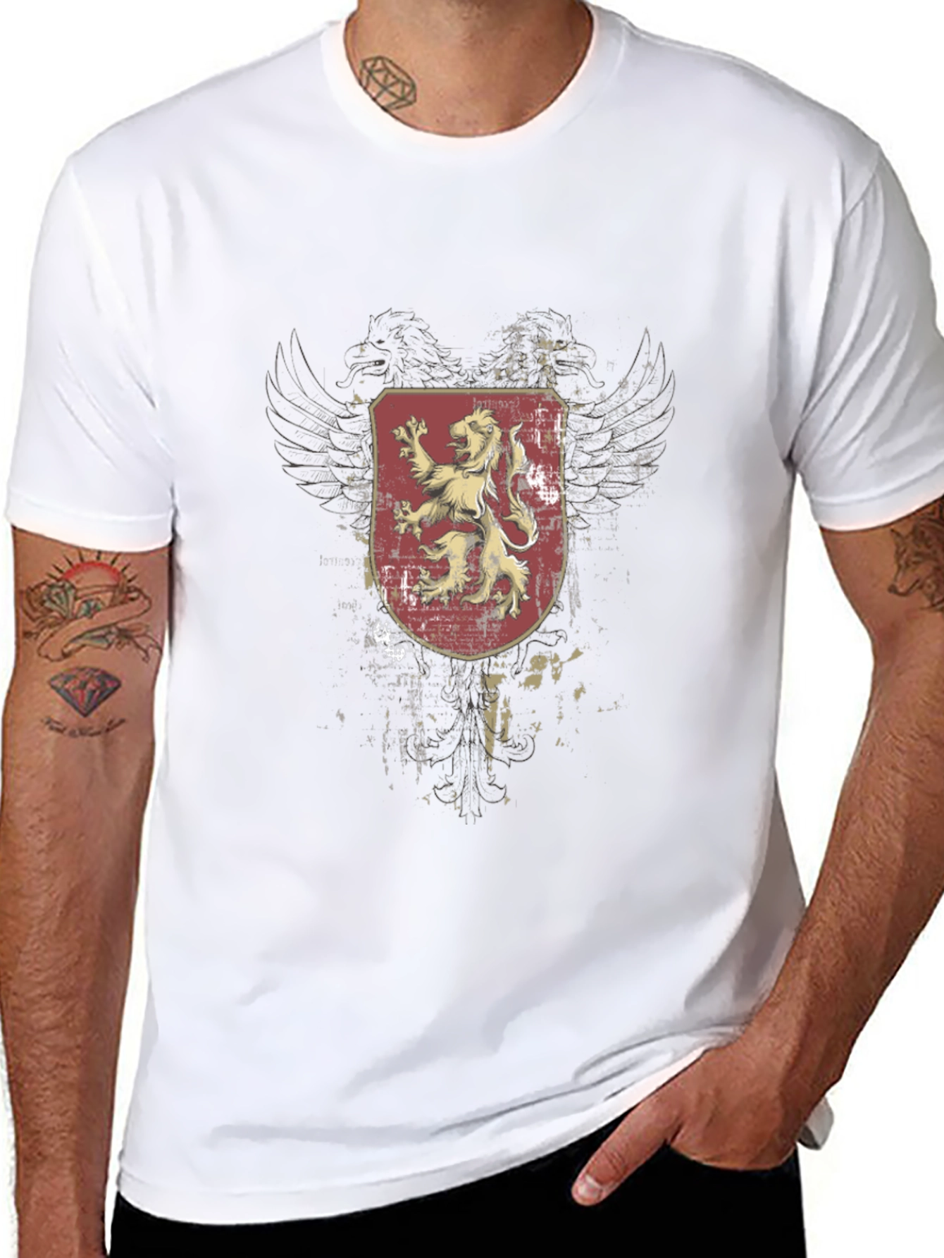 Lion Crest Graphic Black T-Shirt