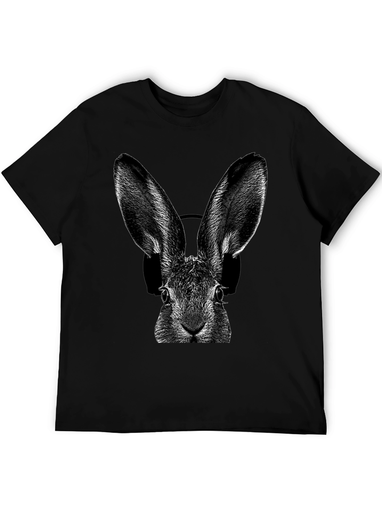 Rabbit DJ Graphic T-Shirt - Cool Animal Tee