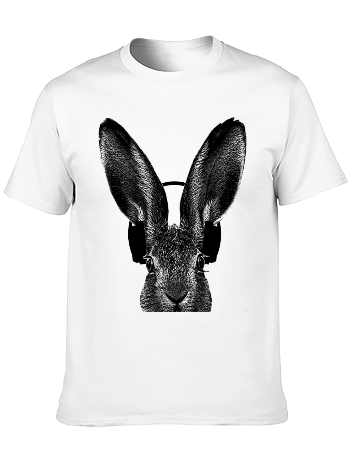 Rabbit DJ Graphic T-Shirt - Cool Animal Tee