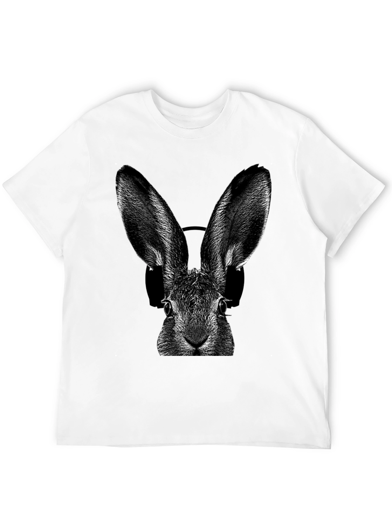 Rabbit DJ Graphic T-Shirt - Cool Animal Tee