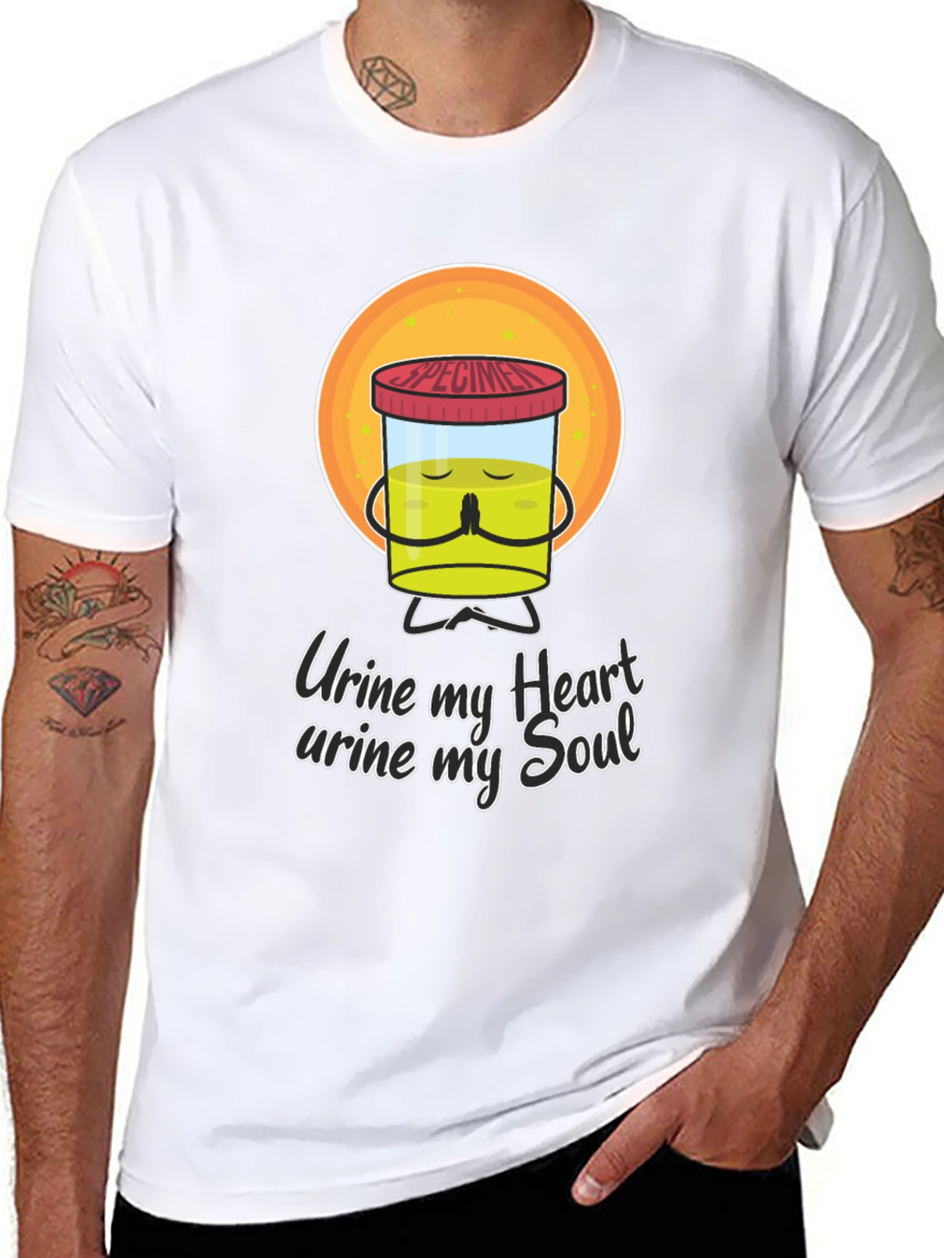 Urine My Heart Funny Graphic Tee