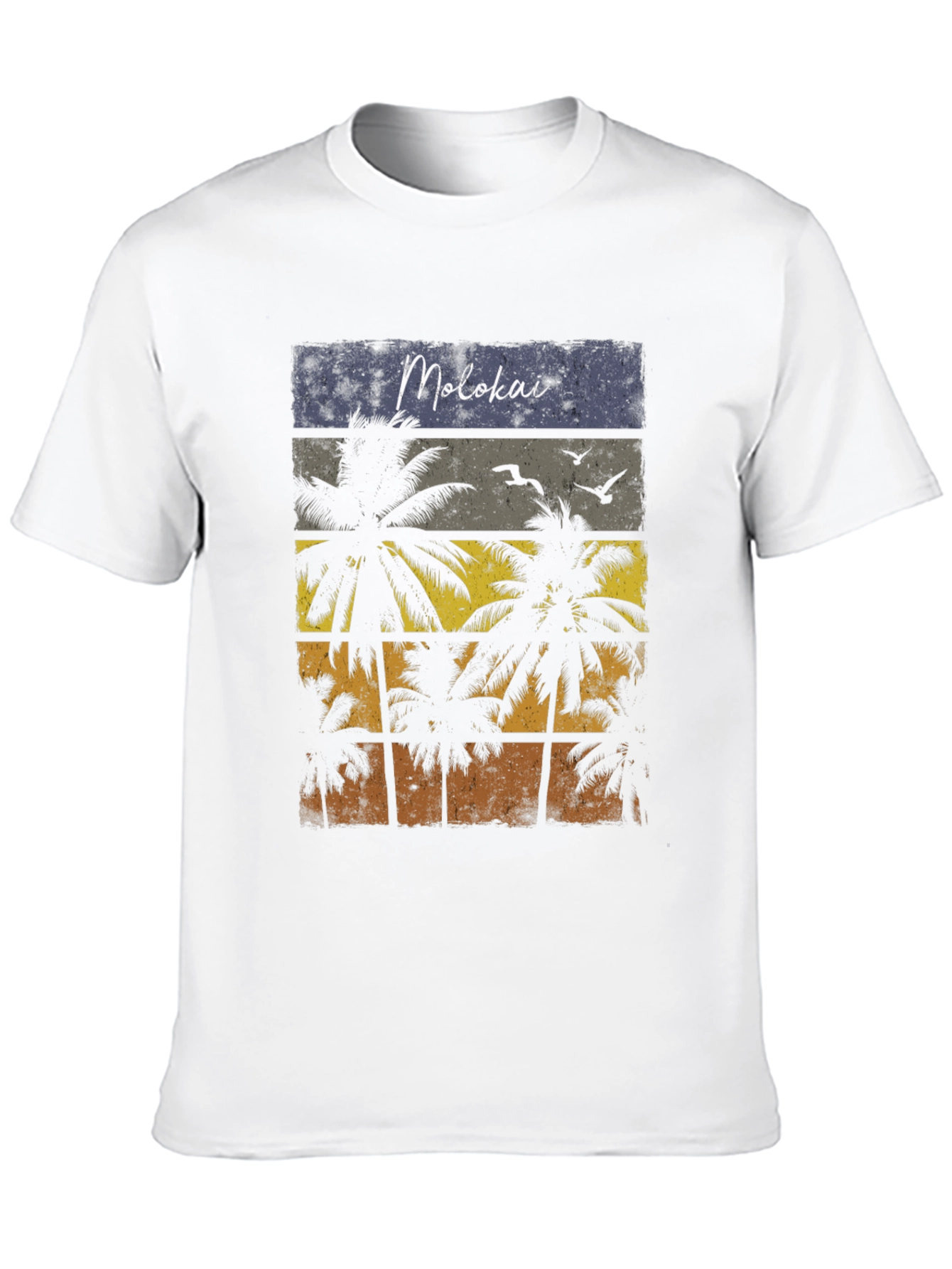 Molokai Palm Tree Graphic Tee - Tropical Island Vibe