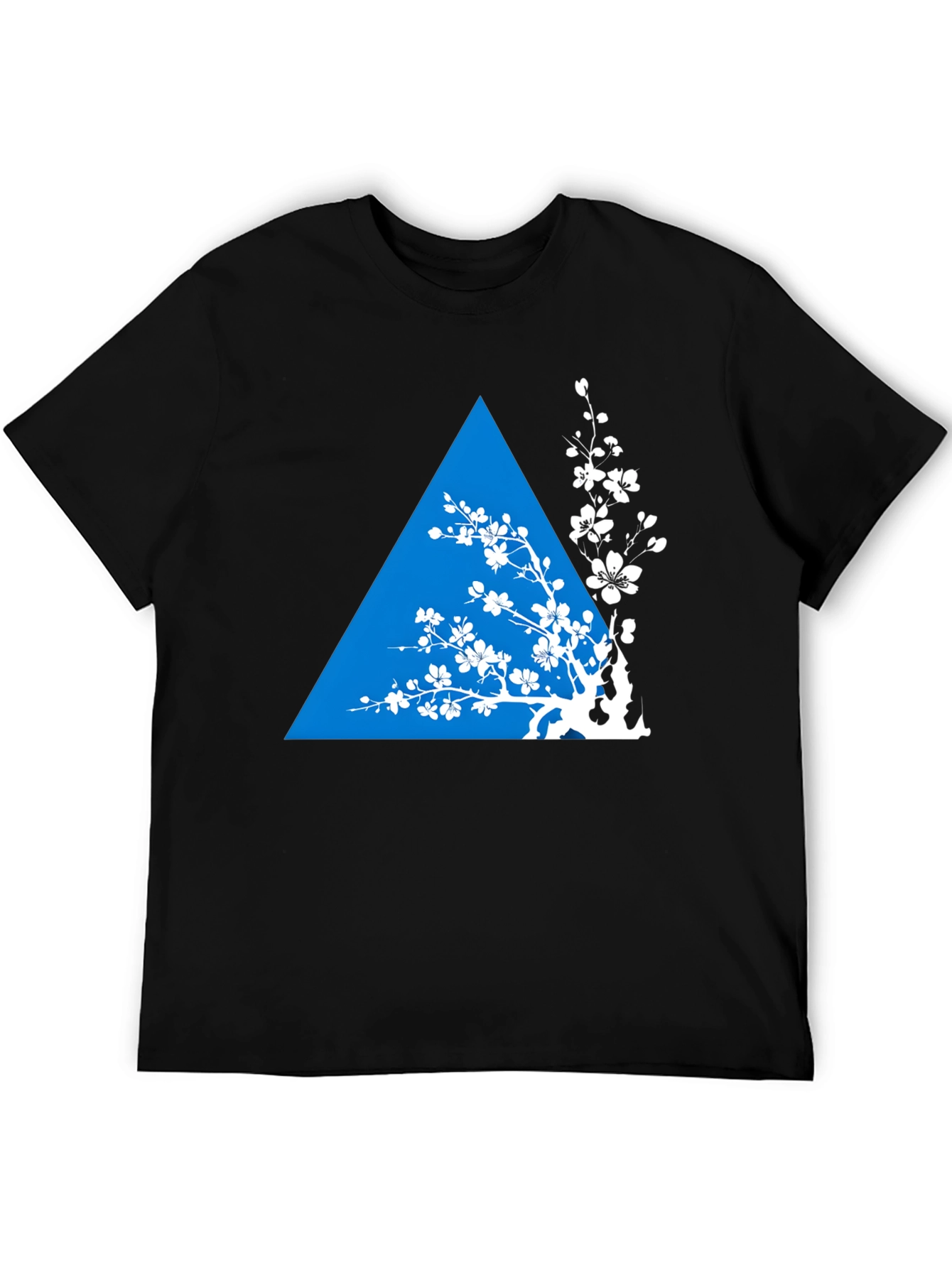 Geometric Floral T-Shirt - Black