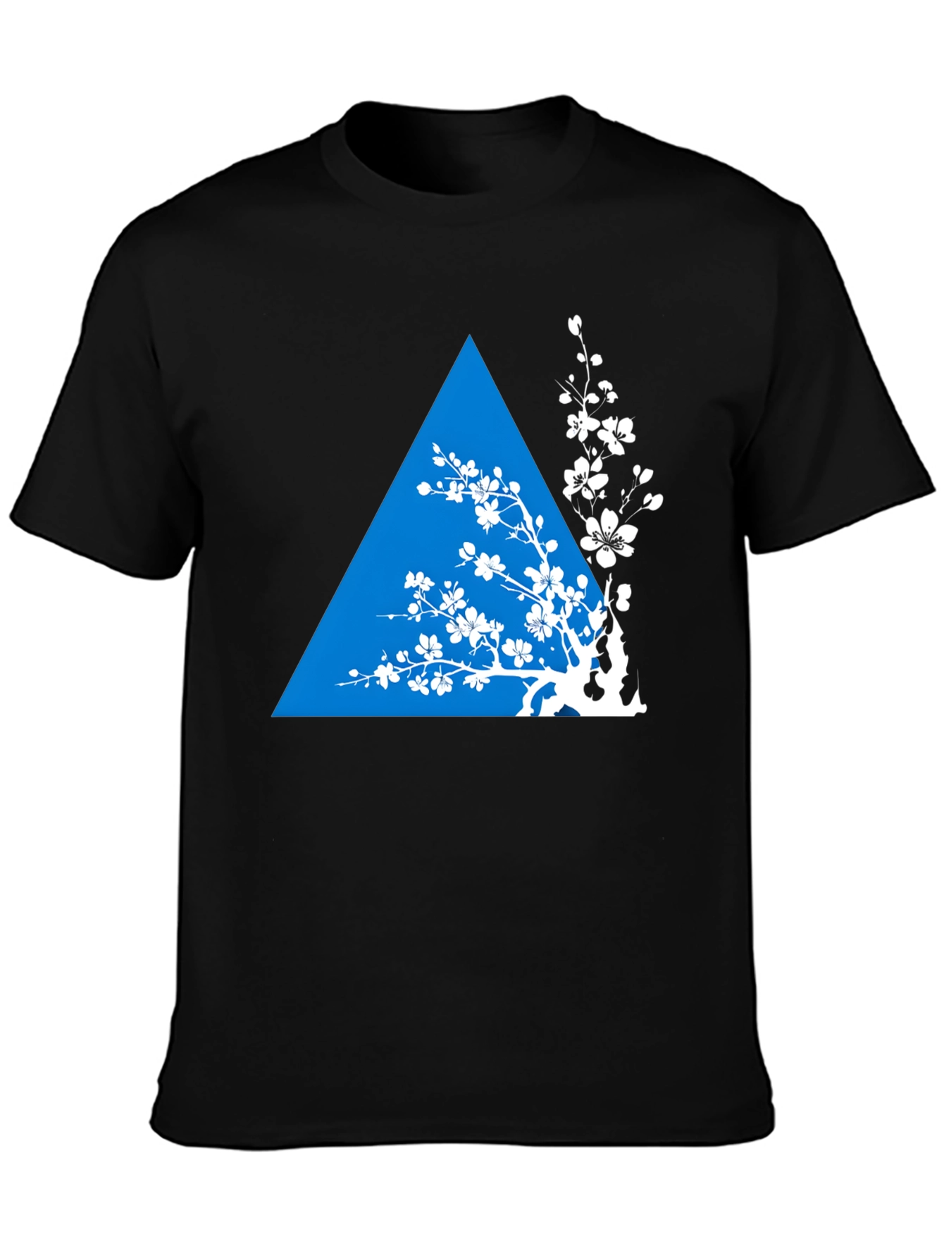 Geometric Floral T-Shirt - Black