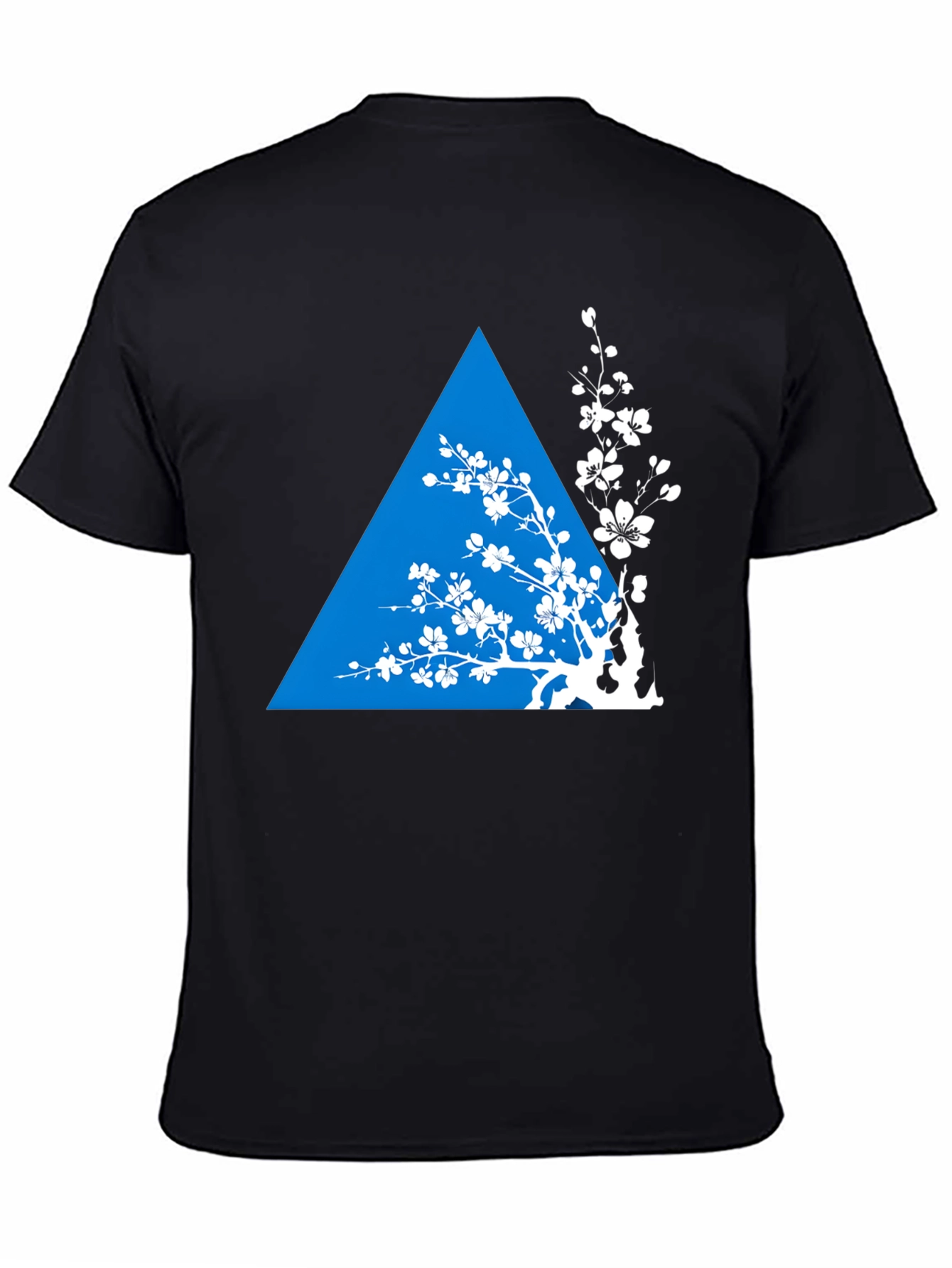 Geometric Floral T-Shirt - Black