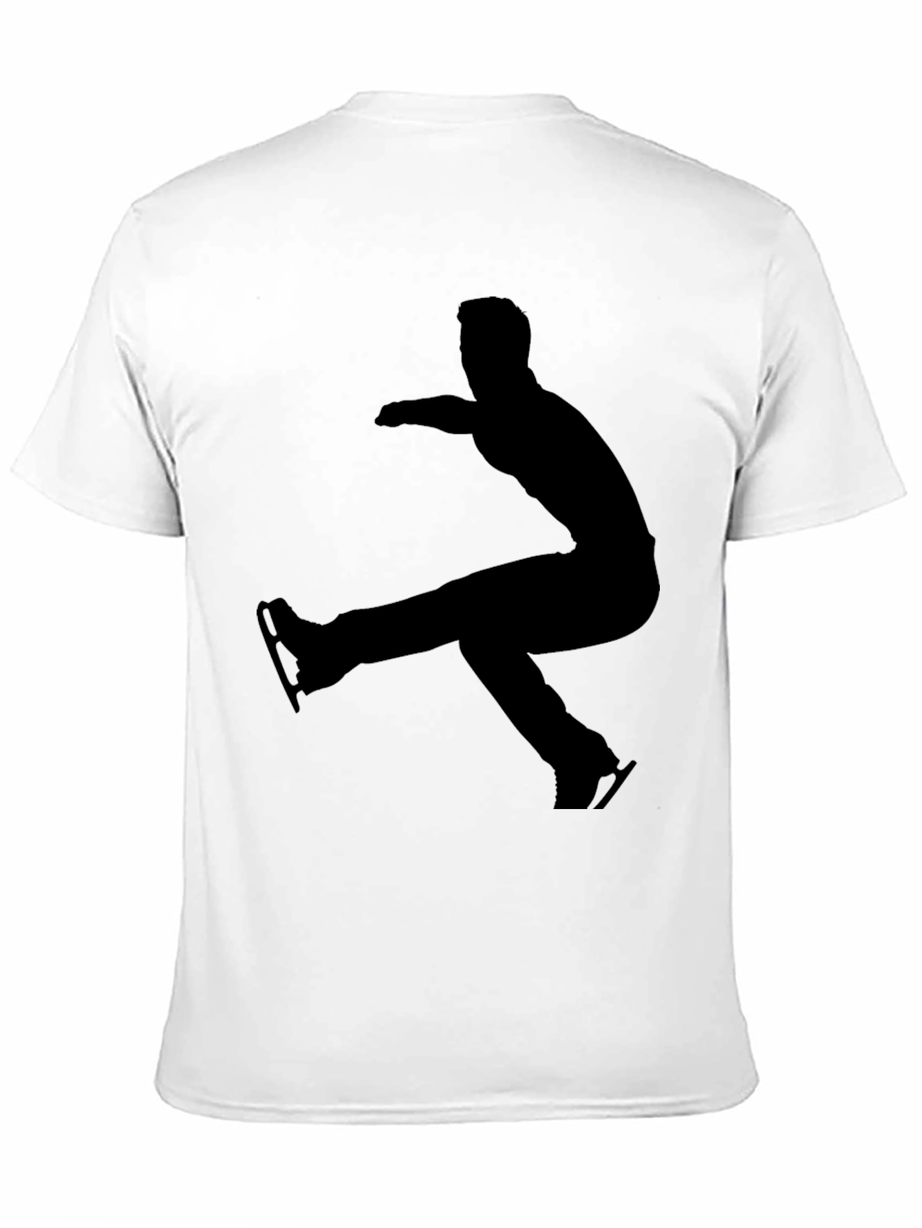 Ice Skater Silhouette T-Shirt - Black