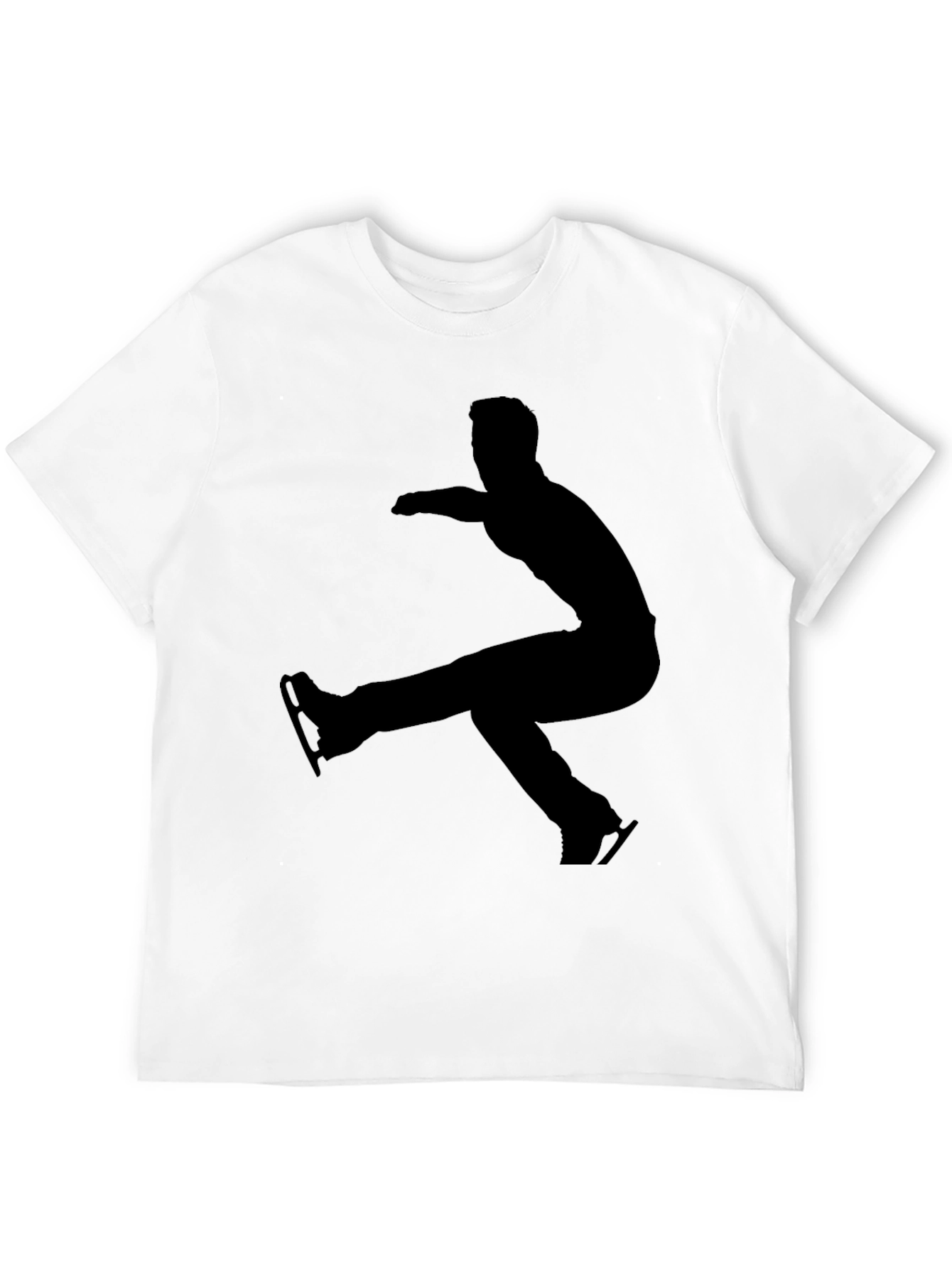 Ice Skater Silhouette T-Shirt - Black
