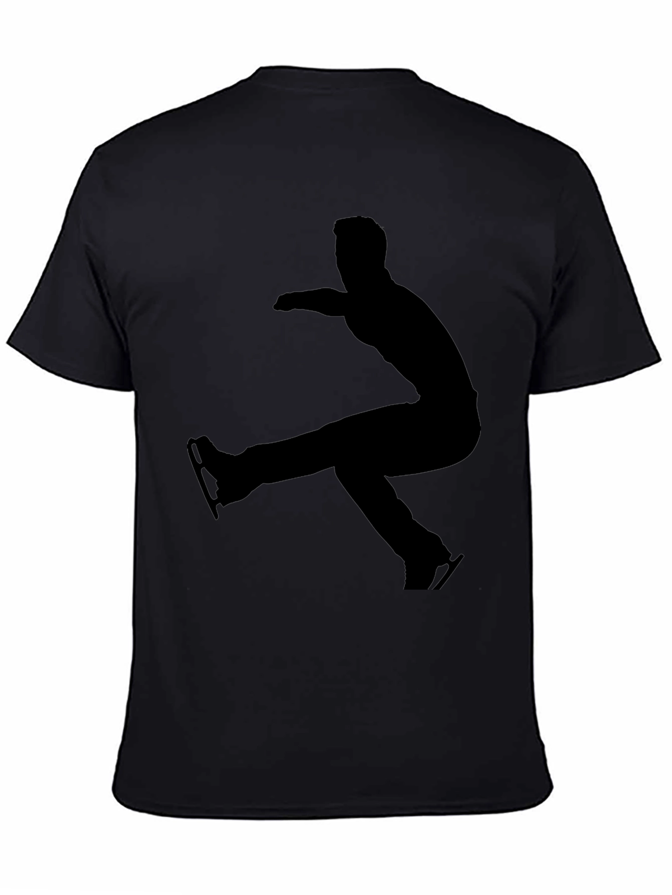Ice Skater Silhouette T-Shirt - Black