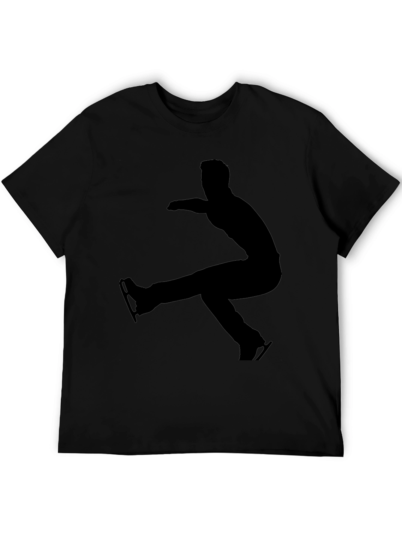 Ice Skater Silhouette T-Shirt - Black