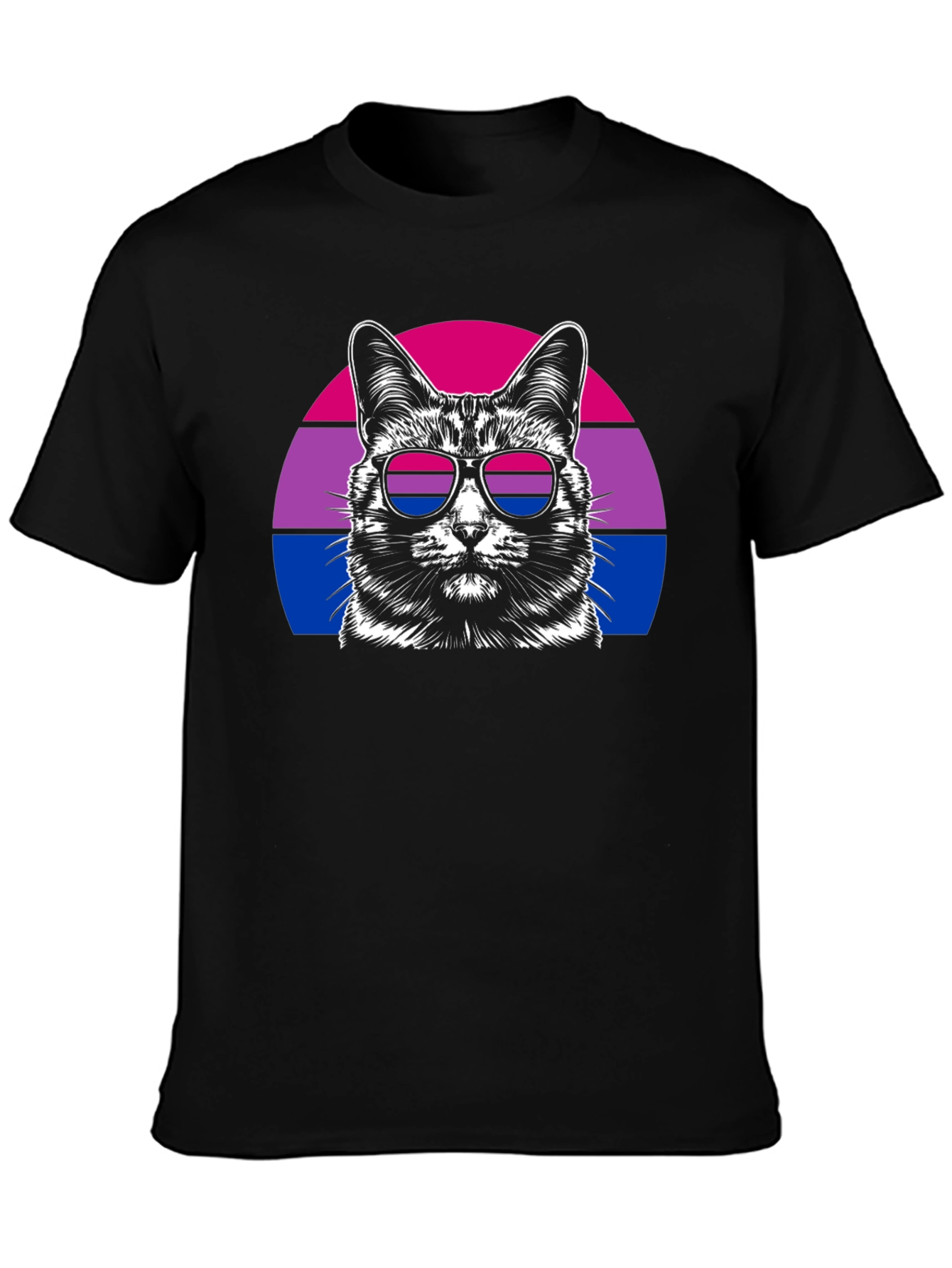 Bisexual Pride Cat Graphic T-Shirt