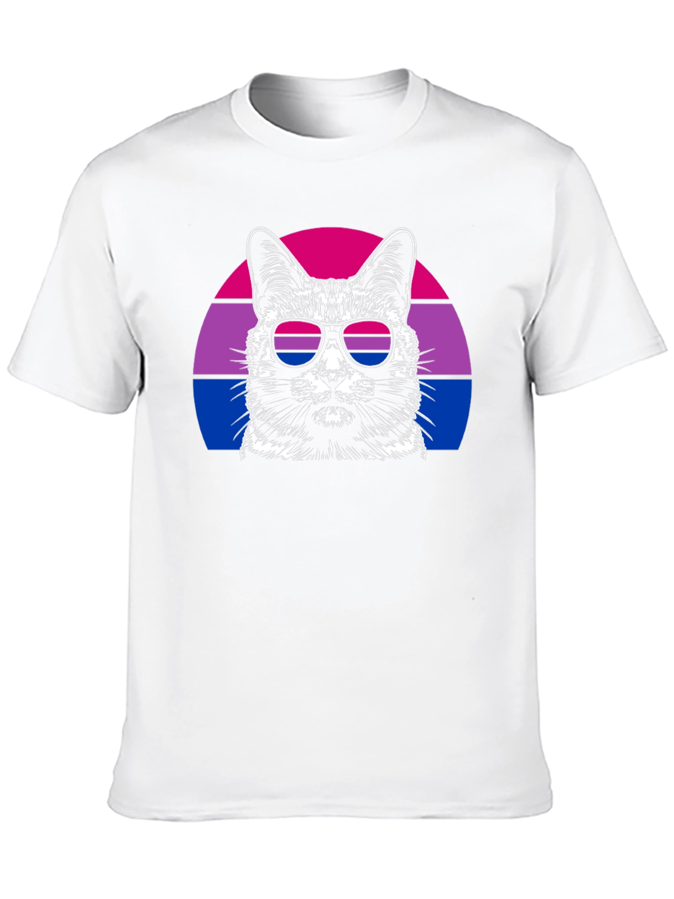 Bisexual Pride Cat Graphic T-Shirt