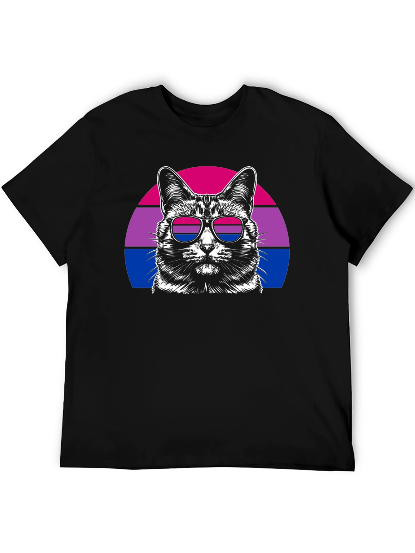Bisexual Pride Cat Graphic T-Shirt