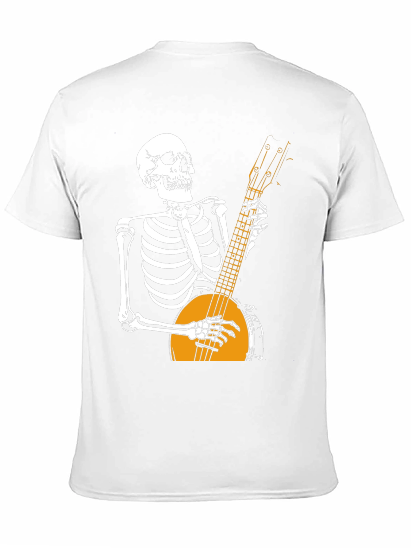 Skeleton Banjo Player Graphic T-Shirt