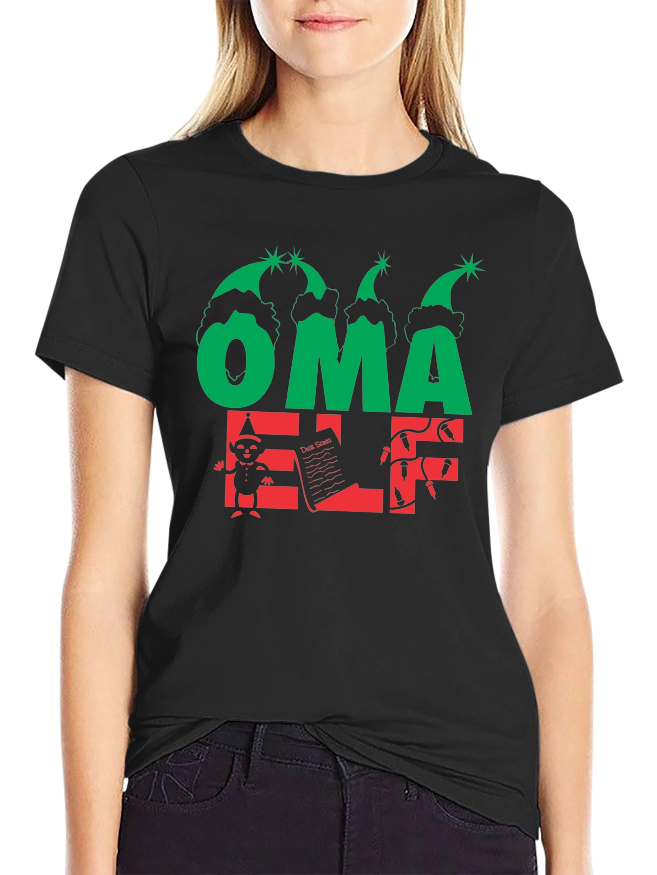 Oma Elf Christmas T-Shirt