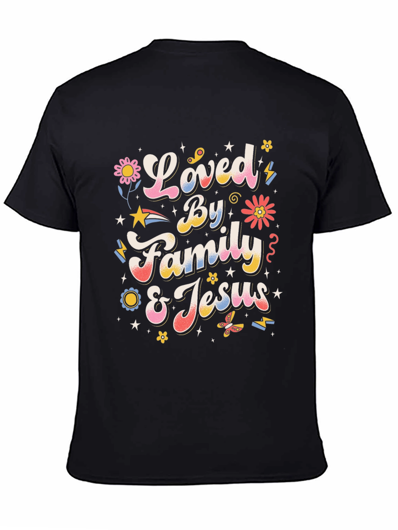 Loved By Family & Jesus Graphic T-Shirt