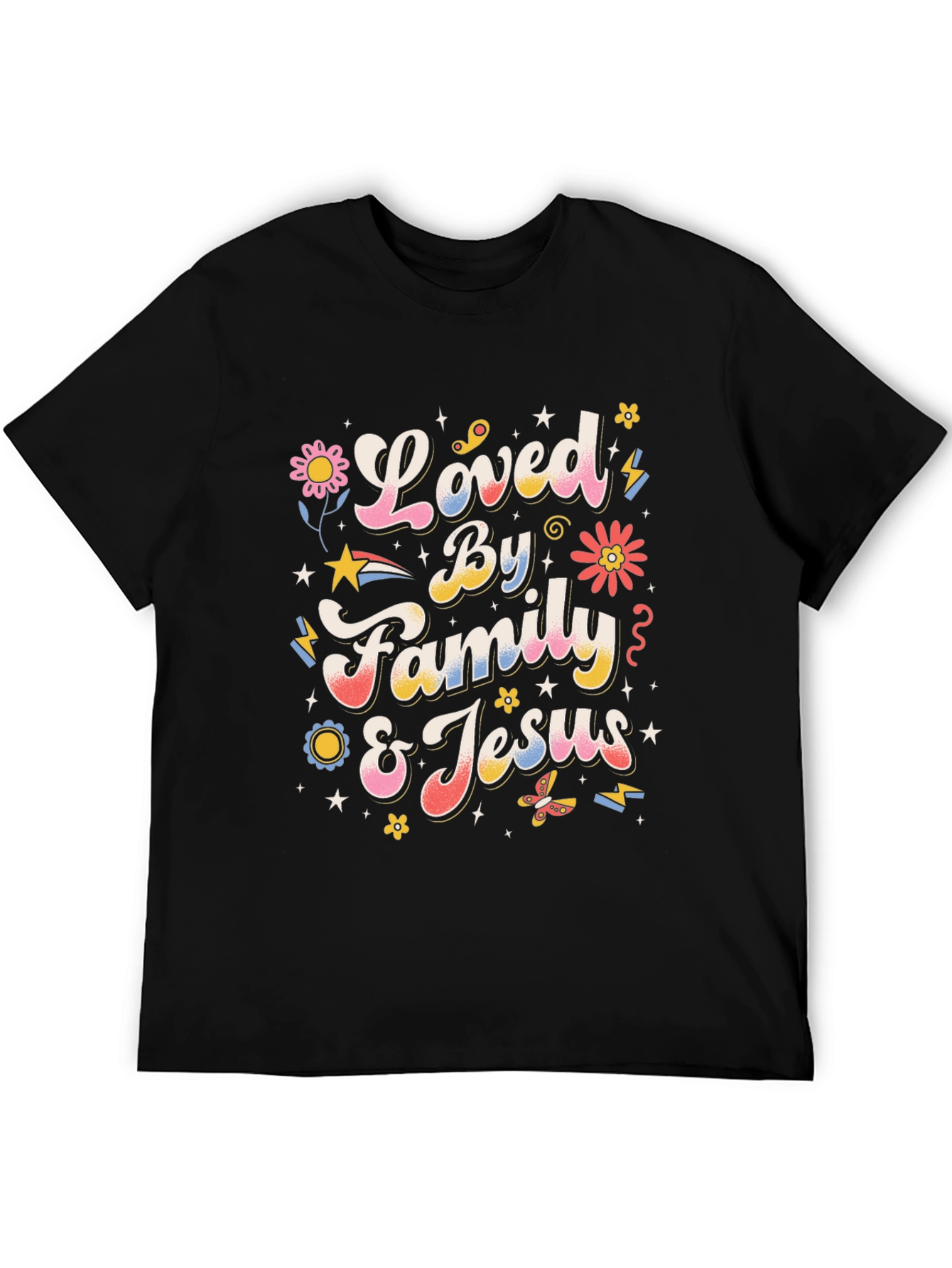 Loved By Family & Jesus Graphic T-Shirt