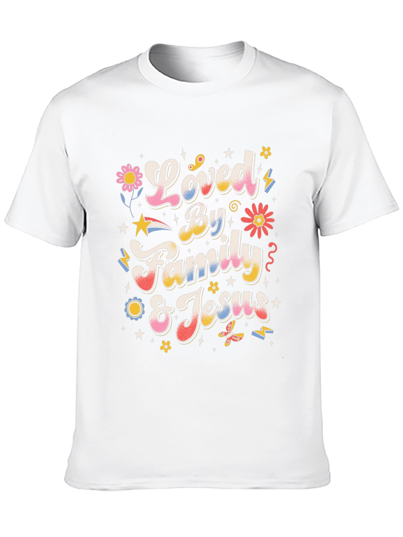Loved By Family & Jesus Graphic T-Shirt
