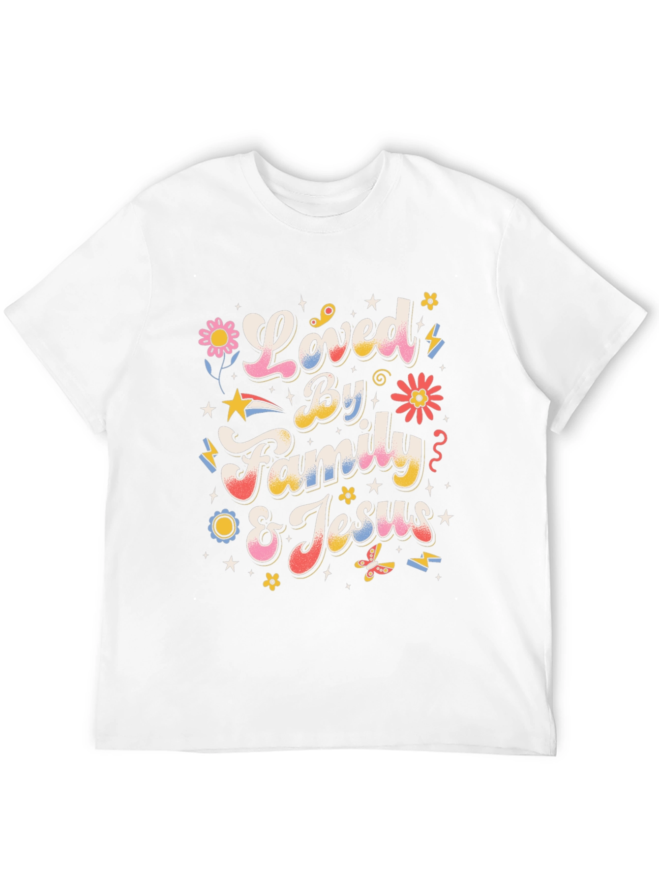 Loved By Family & Jesus Graphic T-Shirt