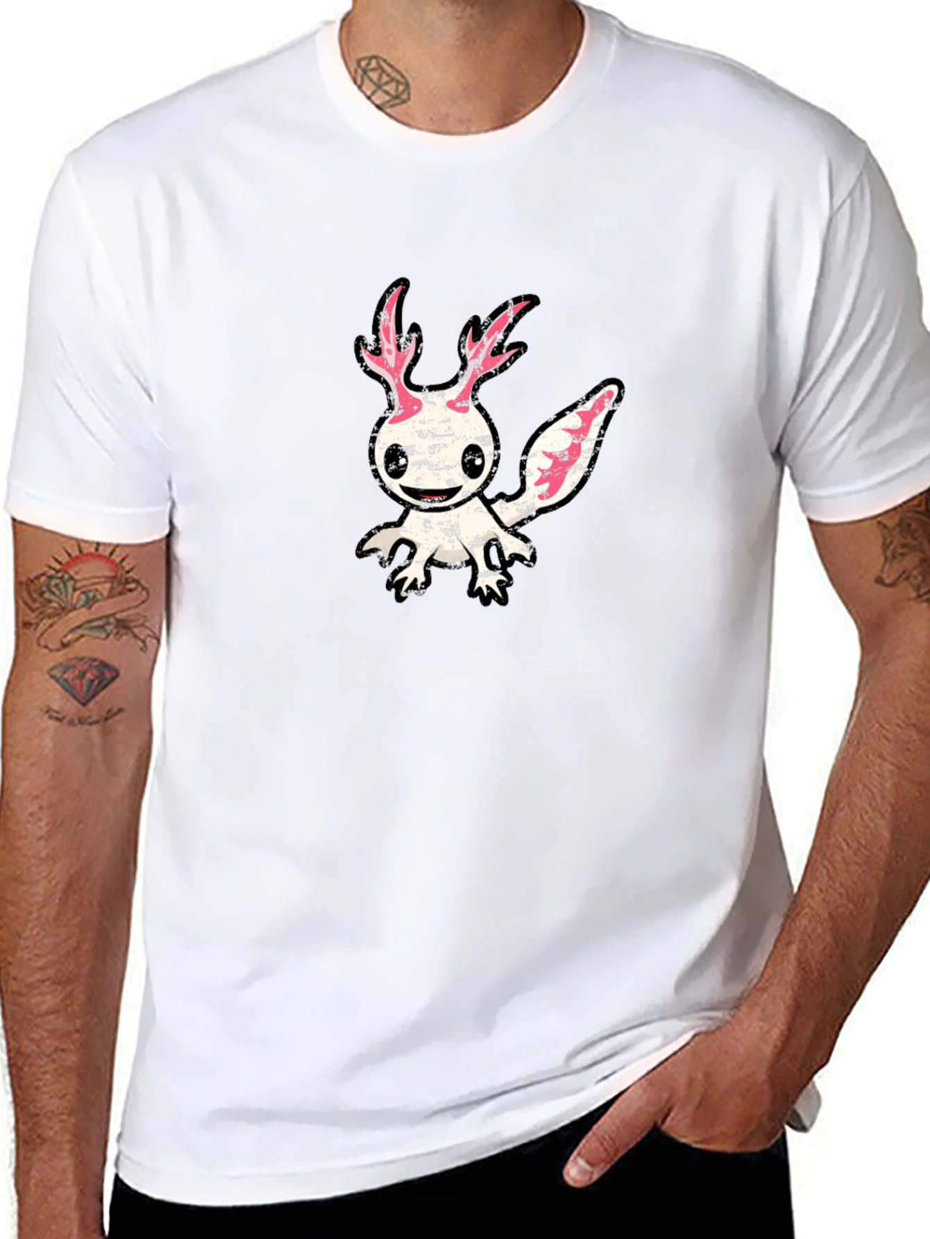 Axolotl Graphic Tee - Unique Creature Design