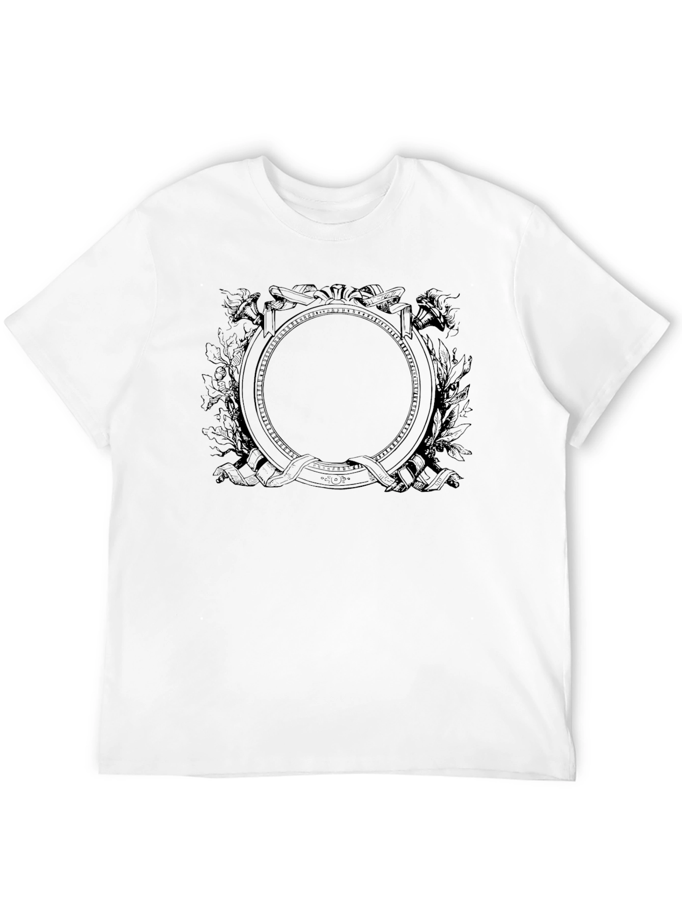 Mens Graphic Tee - Ornamental Emblem Design