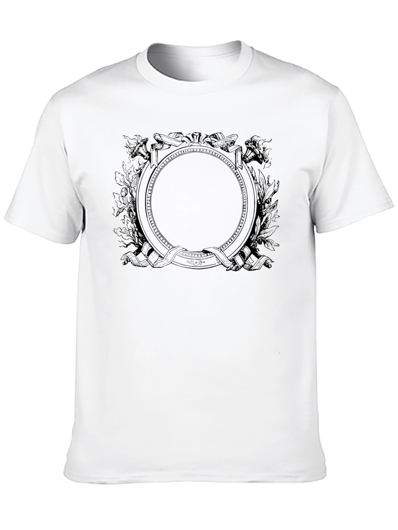 Mens Graphic Tee - Ornamental Emblem Design