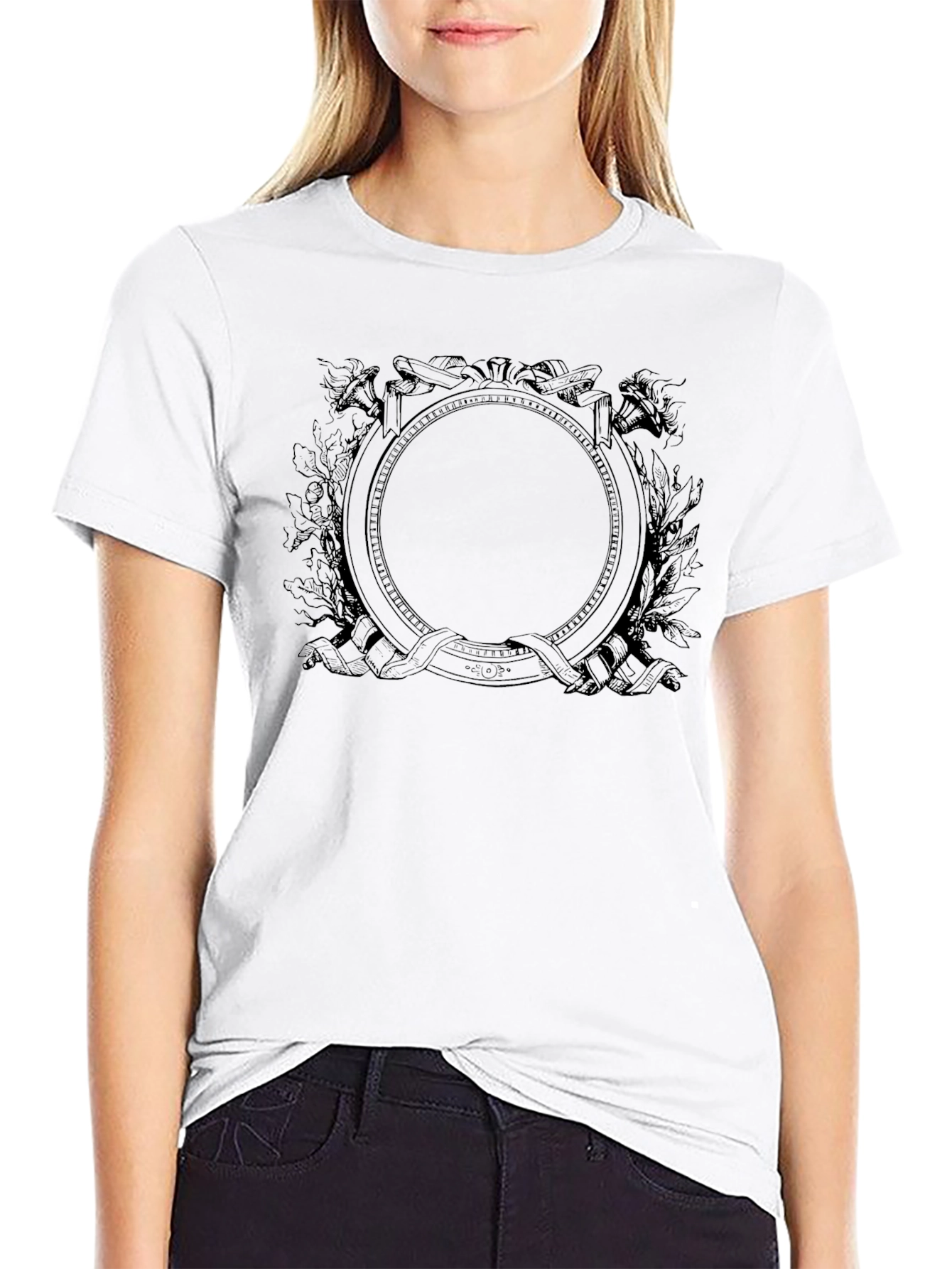 Mens Graphic Tee - Ornamental Emblem Design