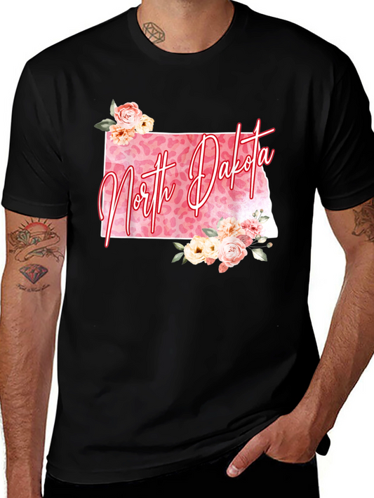 North Dakota Floral Graphic Tee