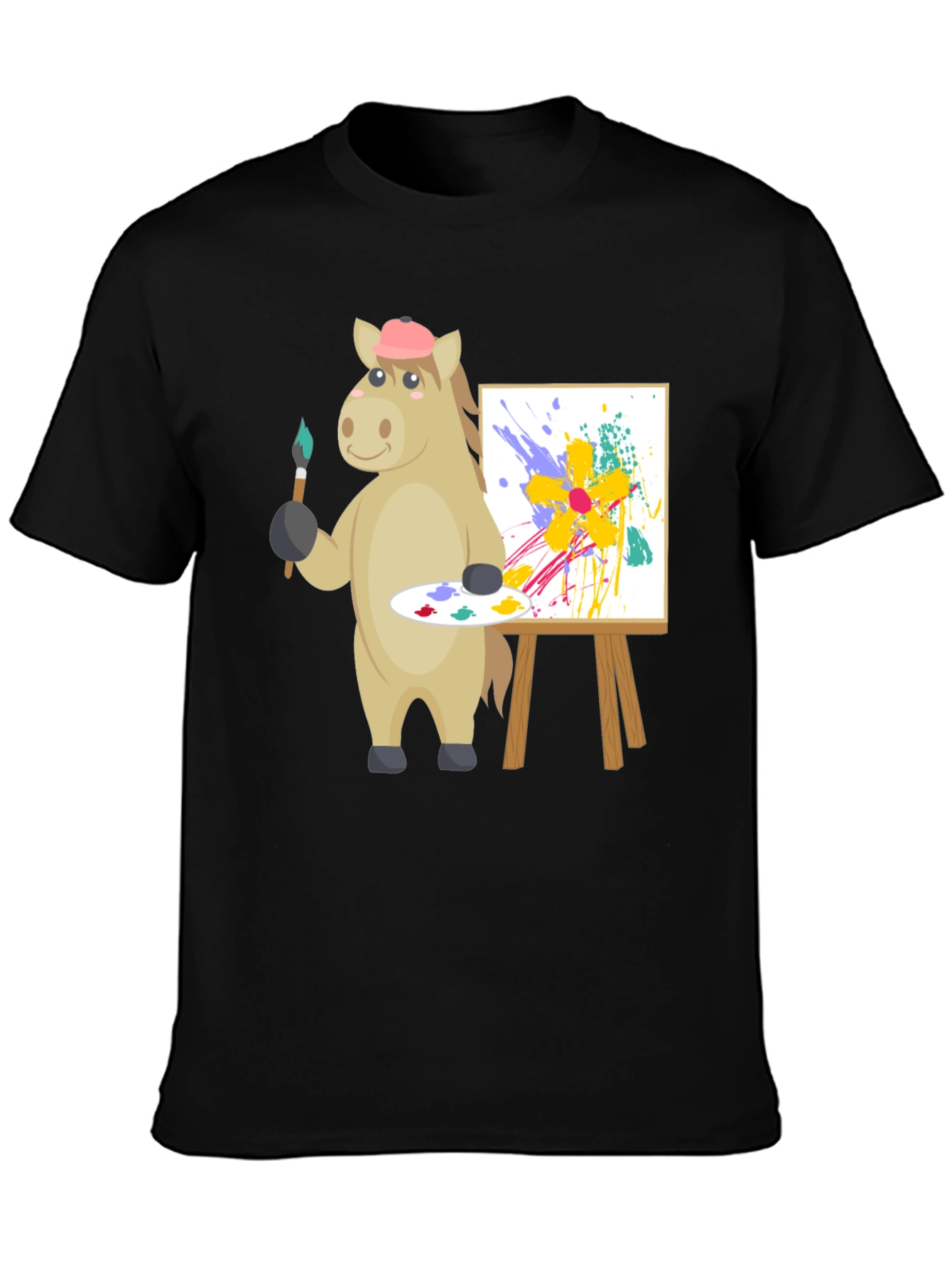Artistic Horse Graphic Tee - Unique Painter Design