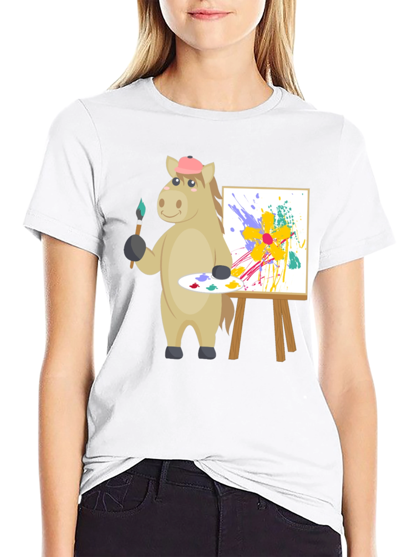 Artistic Horse Graphic Tee - Unique Painter Design