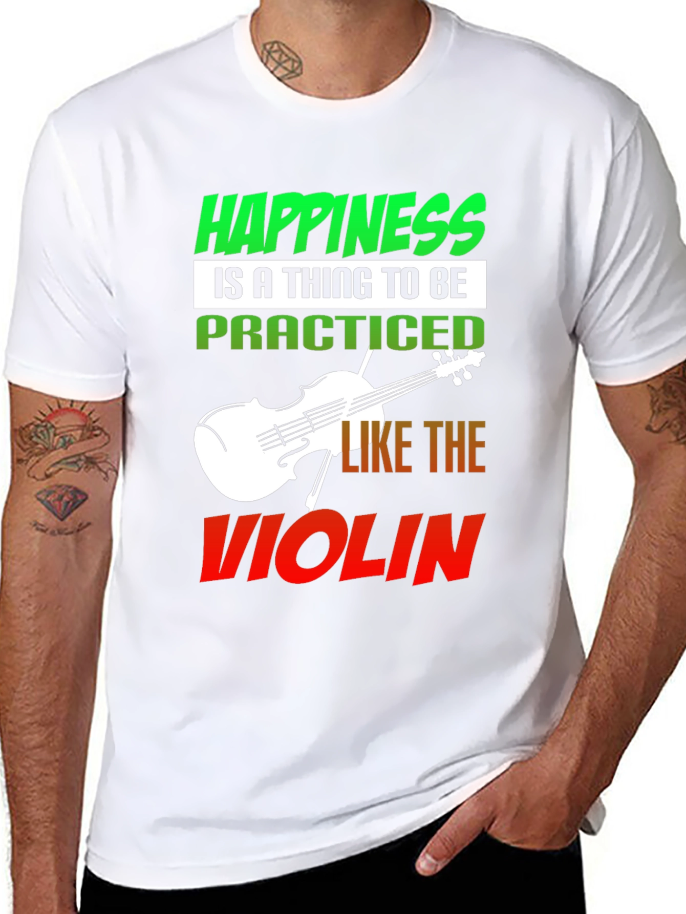 Happiness Violin T-Shirt - Practice Joy!