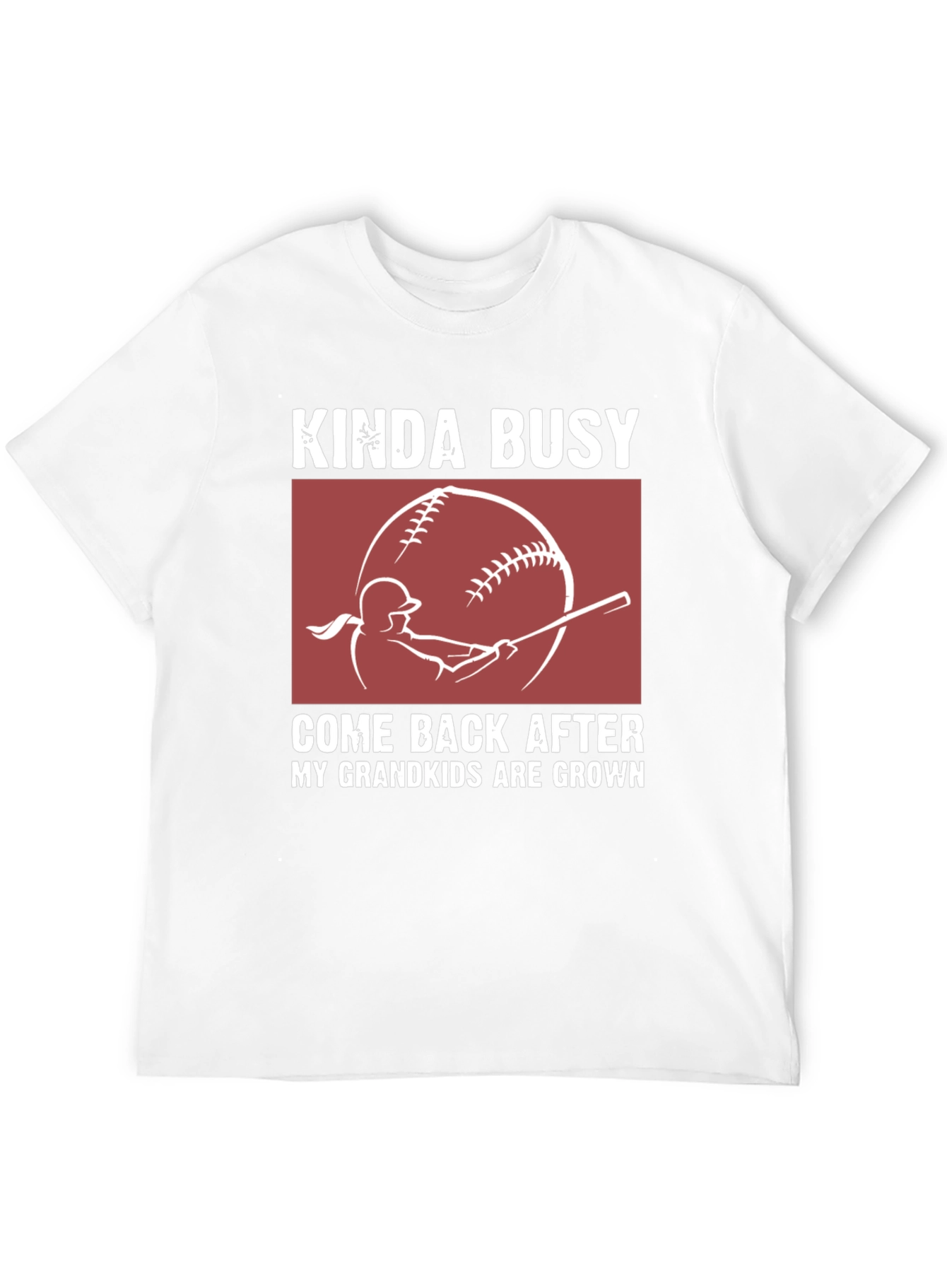 Kinda Busy Grandkids Baseball Graphic T-Shirt