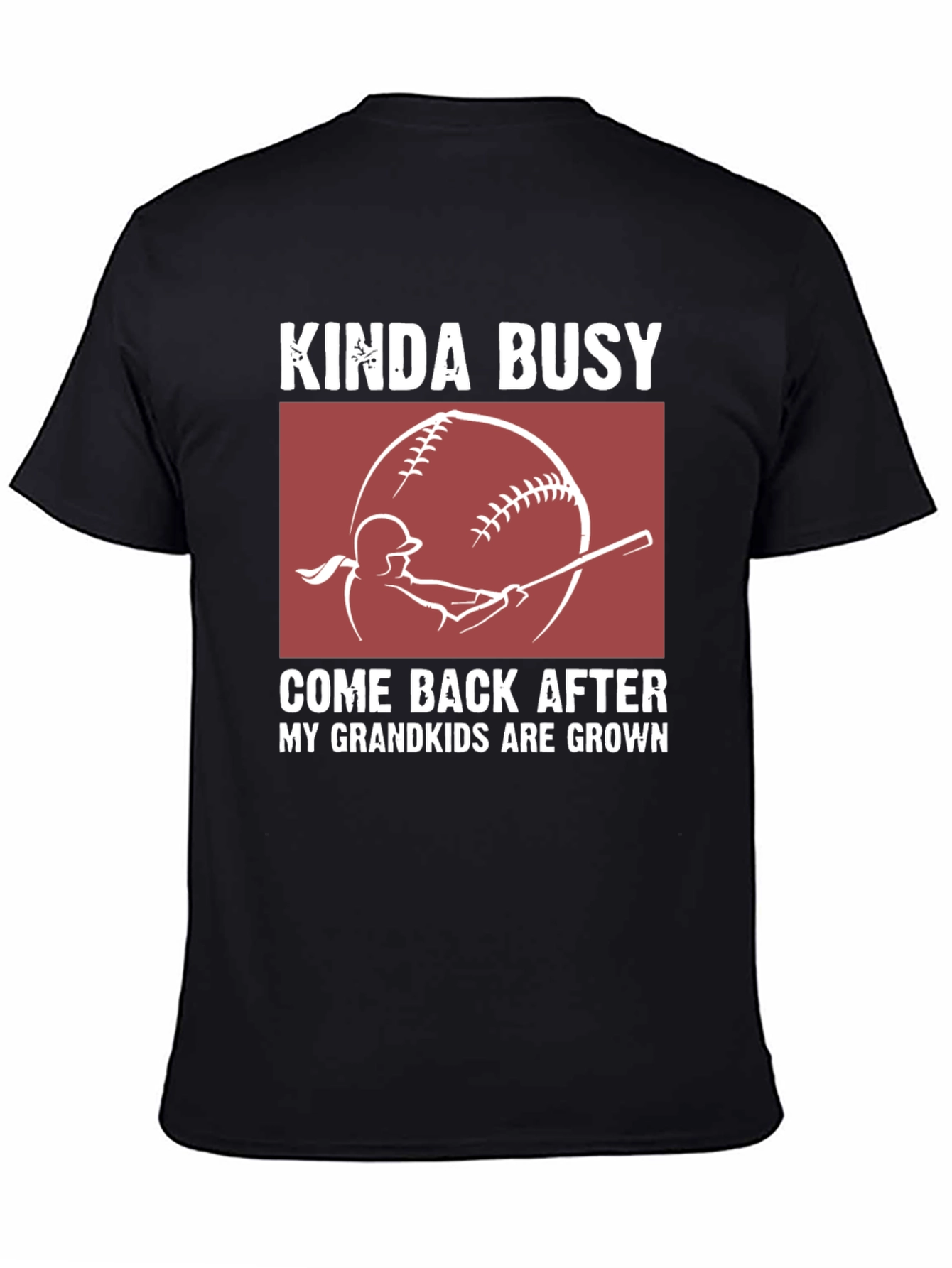 Kinda Busy Grandkids Baseball Graphic T-Shirt