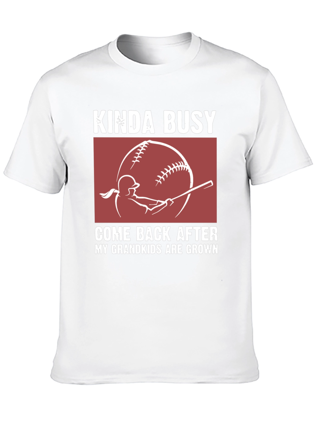 Kinda Busy Grandkids Baseball Graphic T-Shirt