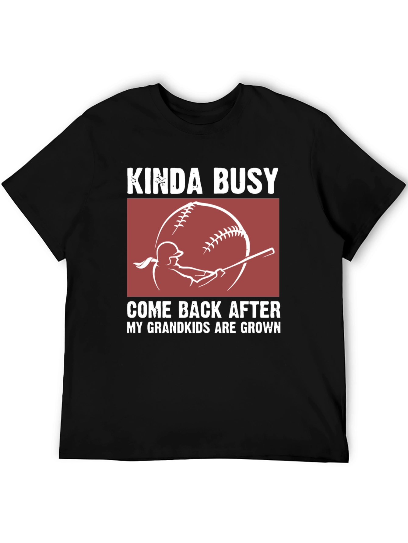 Kinda Busy Grandkids Baseball Graphic T-Shirt