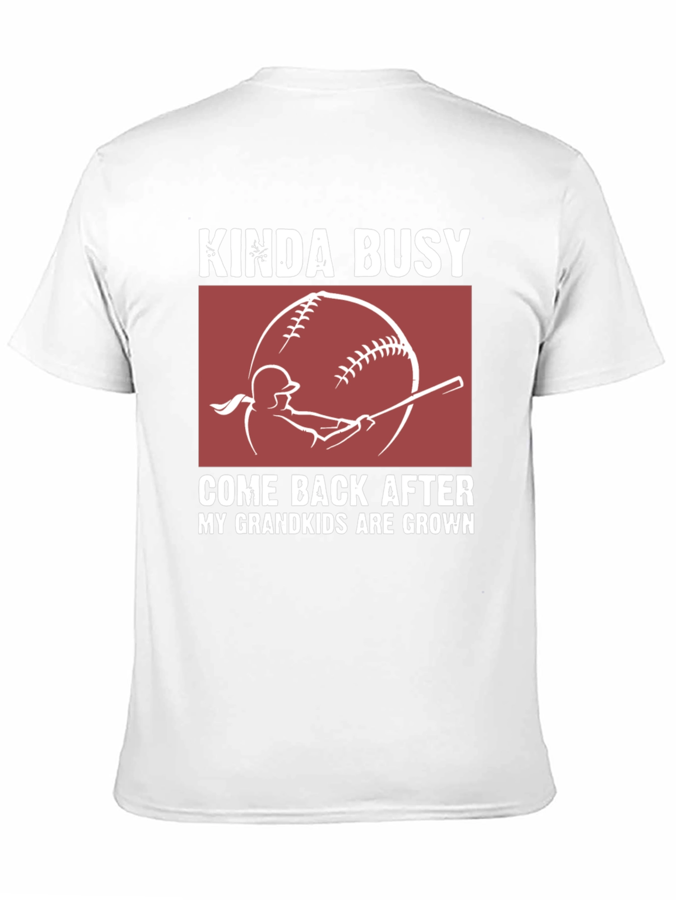 Kinda Busy Grandkids Baseball Graphic T-Shirt